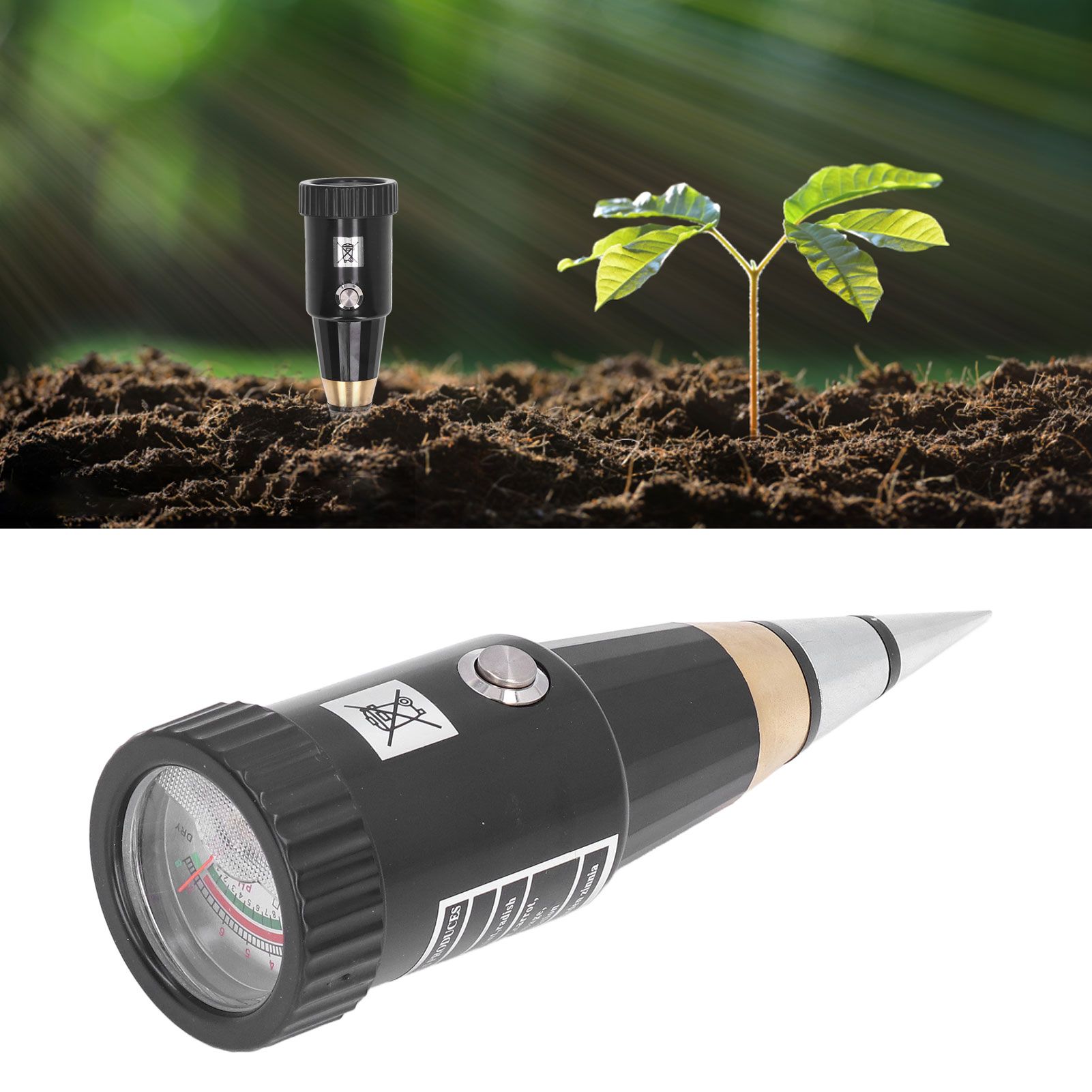 2 in 1 Soil Tester Soil Moisture PH Meter Hygrometer Plant Water Meter for view 15