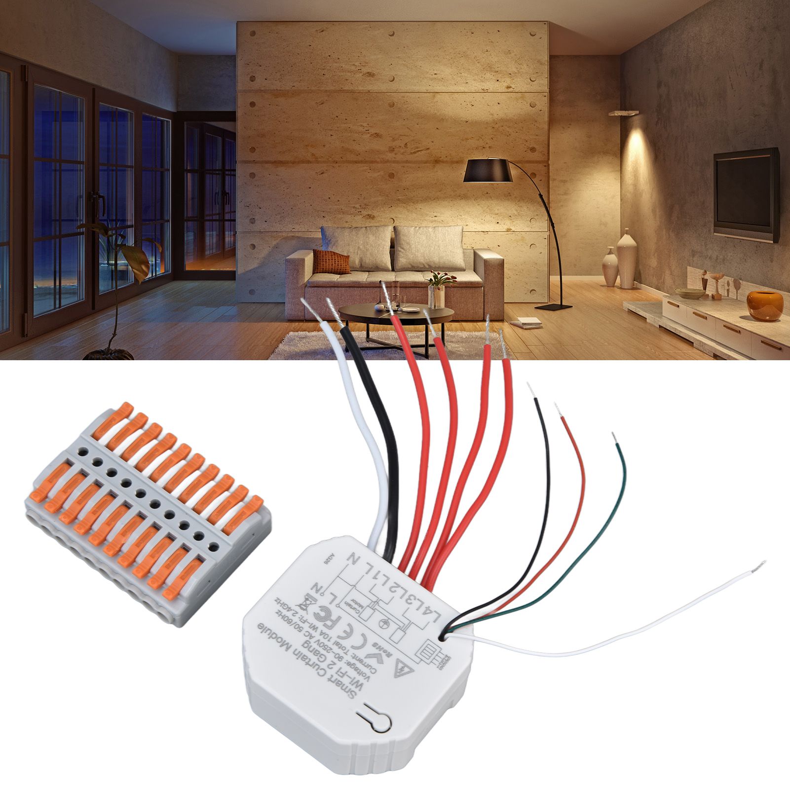 Smart Curtain Switch Module 2 Way Wifi Curtain Opener Module APP Remote view 11