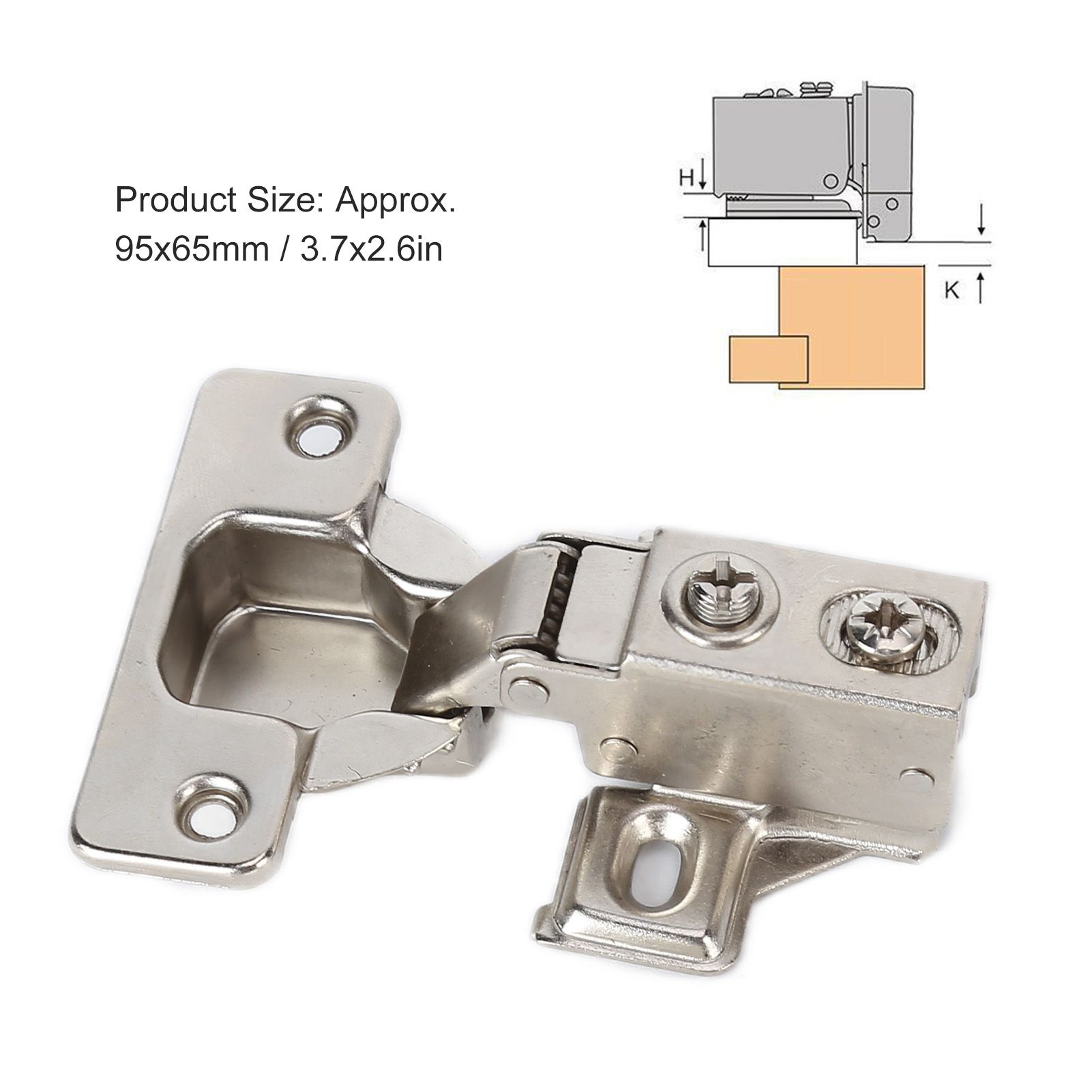 35mm Cabinet Hinge ShortArm Hydraulic FullOverlay Corner Hinge with Narrow view 13