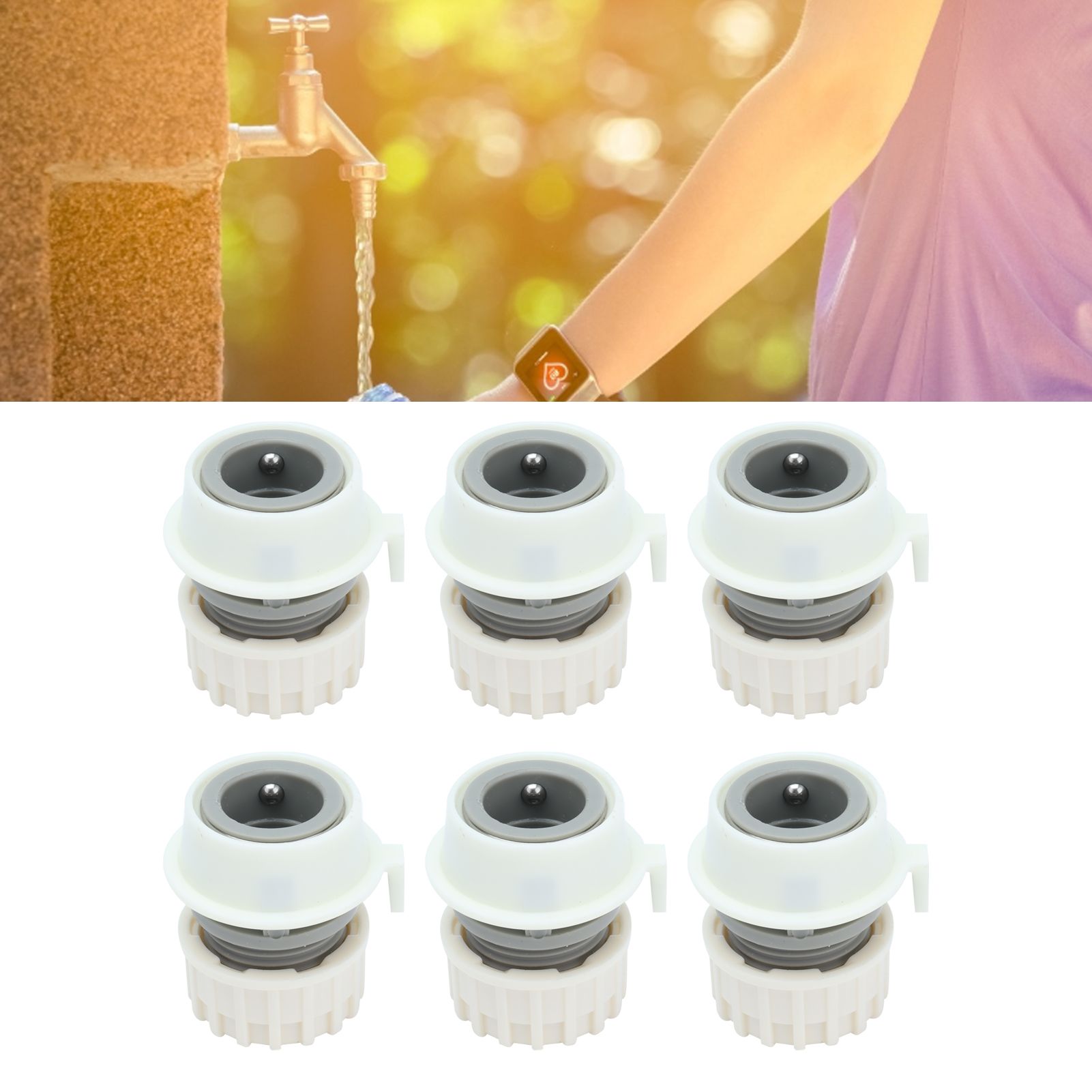 8Pcs Lock Type Faucet Quick Connector G1/2 Hose Faucet Coupling Adapter view 12