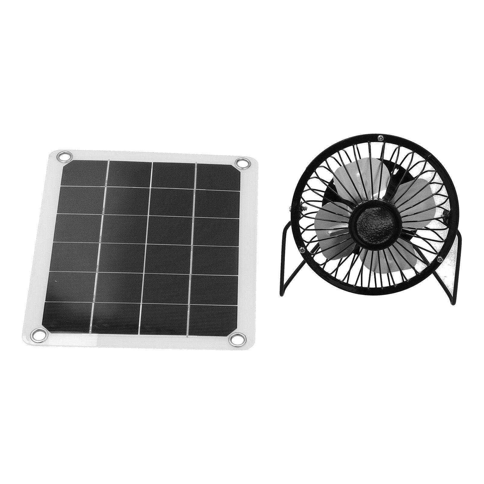 10W Photovoltaic Solar Panel Charger Kit with Fan Dual USB Female Ports for view 7