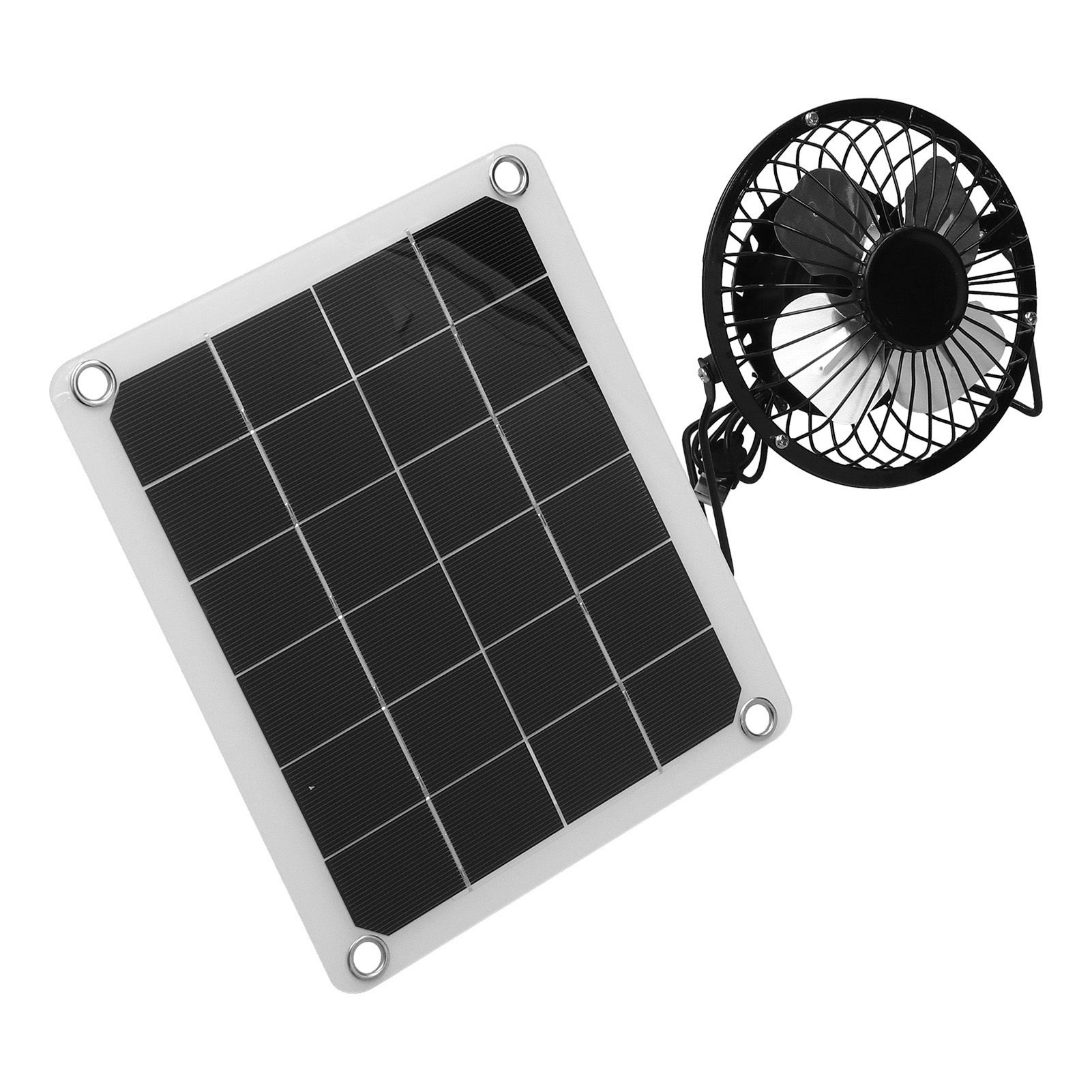 10W Photovoltaic Solar Panel Charger Kit with Fan Dual USB Female Ports for view 8