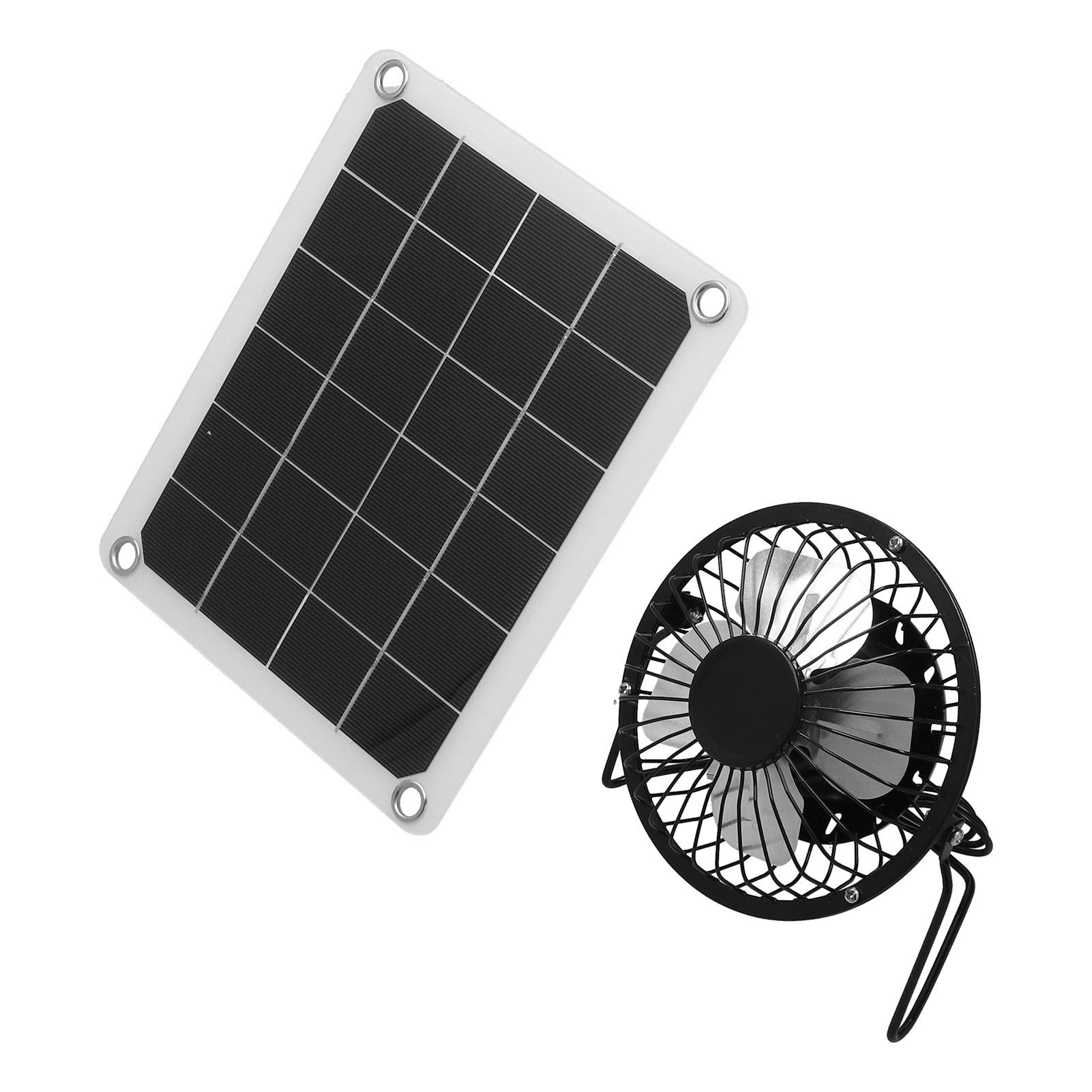 10W Photovoltaic Solar Panel Charger Kit with Fan Dual USB Female Ports for view 9