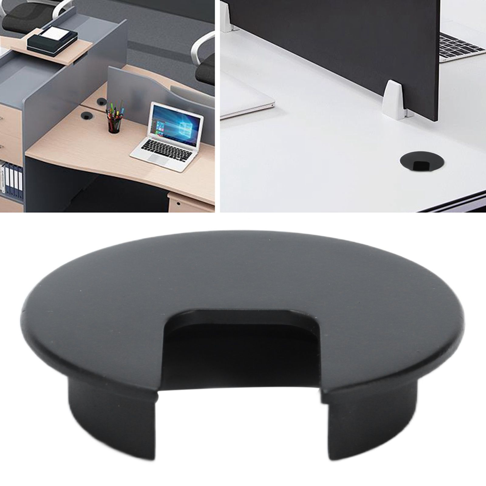 Desk Grommet 50mm Office Computer Grommet Cable Hole Cover Zinc Alloy Desk view 11