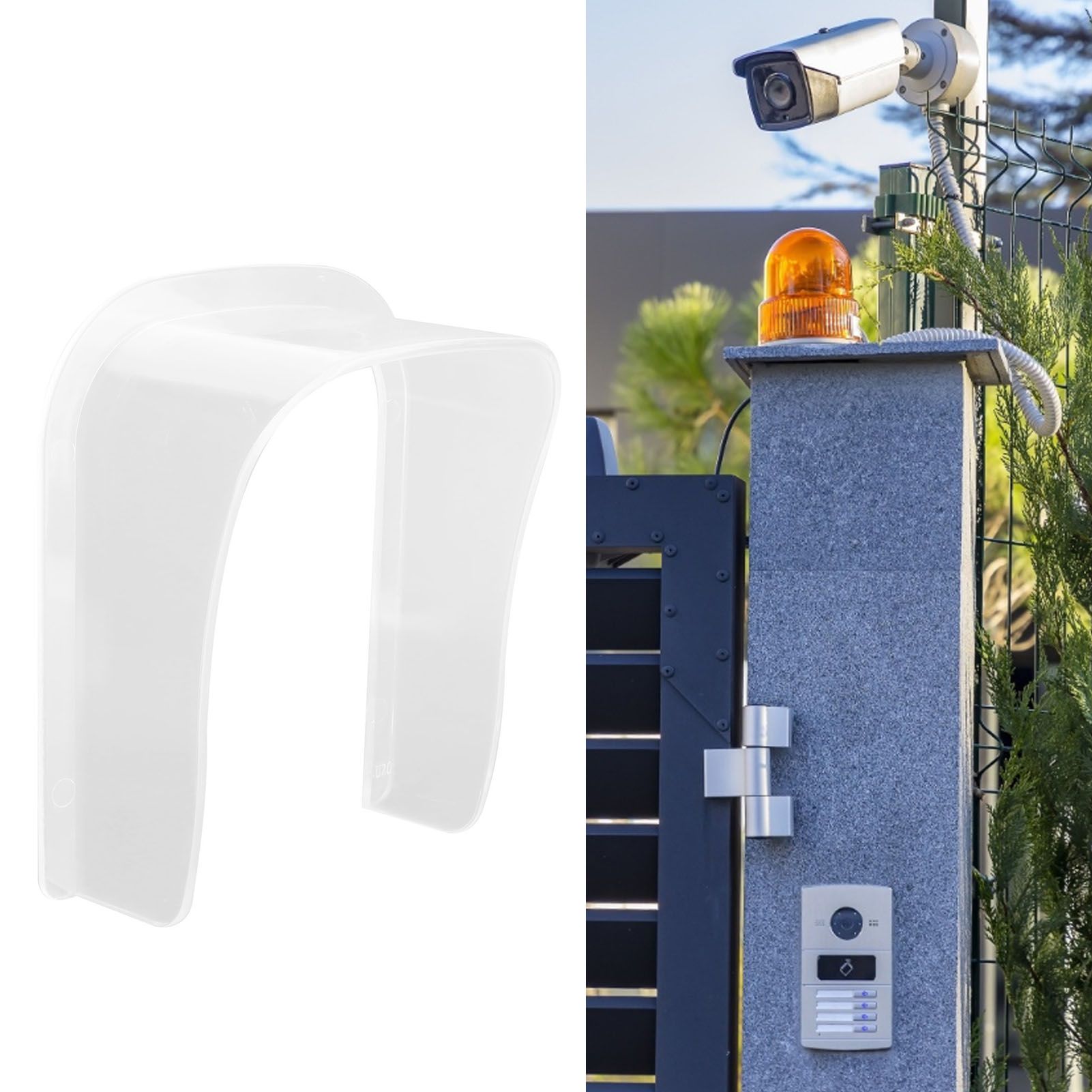 Transparent Doorbell Waterproof Shell PV Rainproof and Sunproof Cover for Door view 11