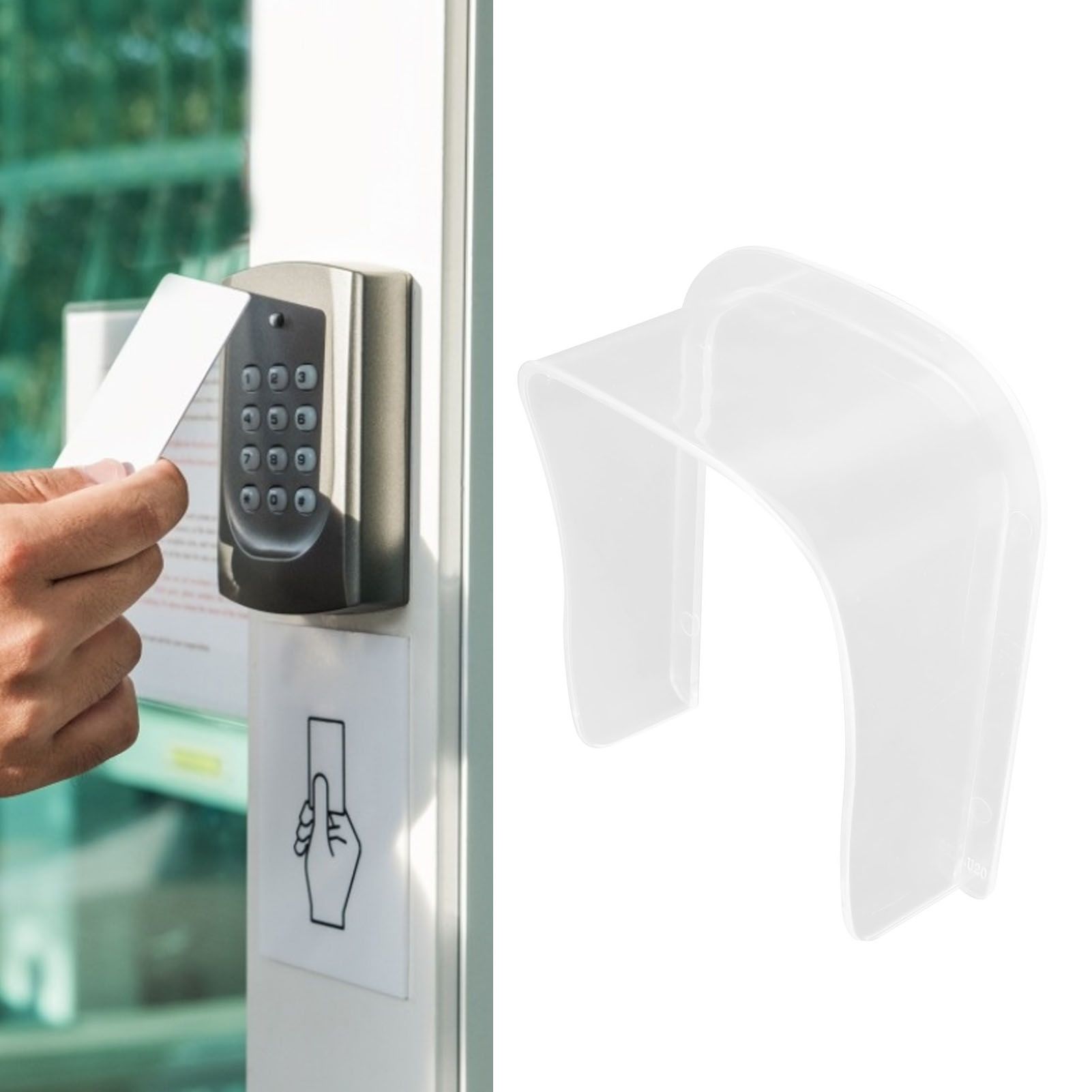 Transparent Doorbell Waterproof Shell PV Rainproof and Sunproof Cover for Door view 12