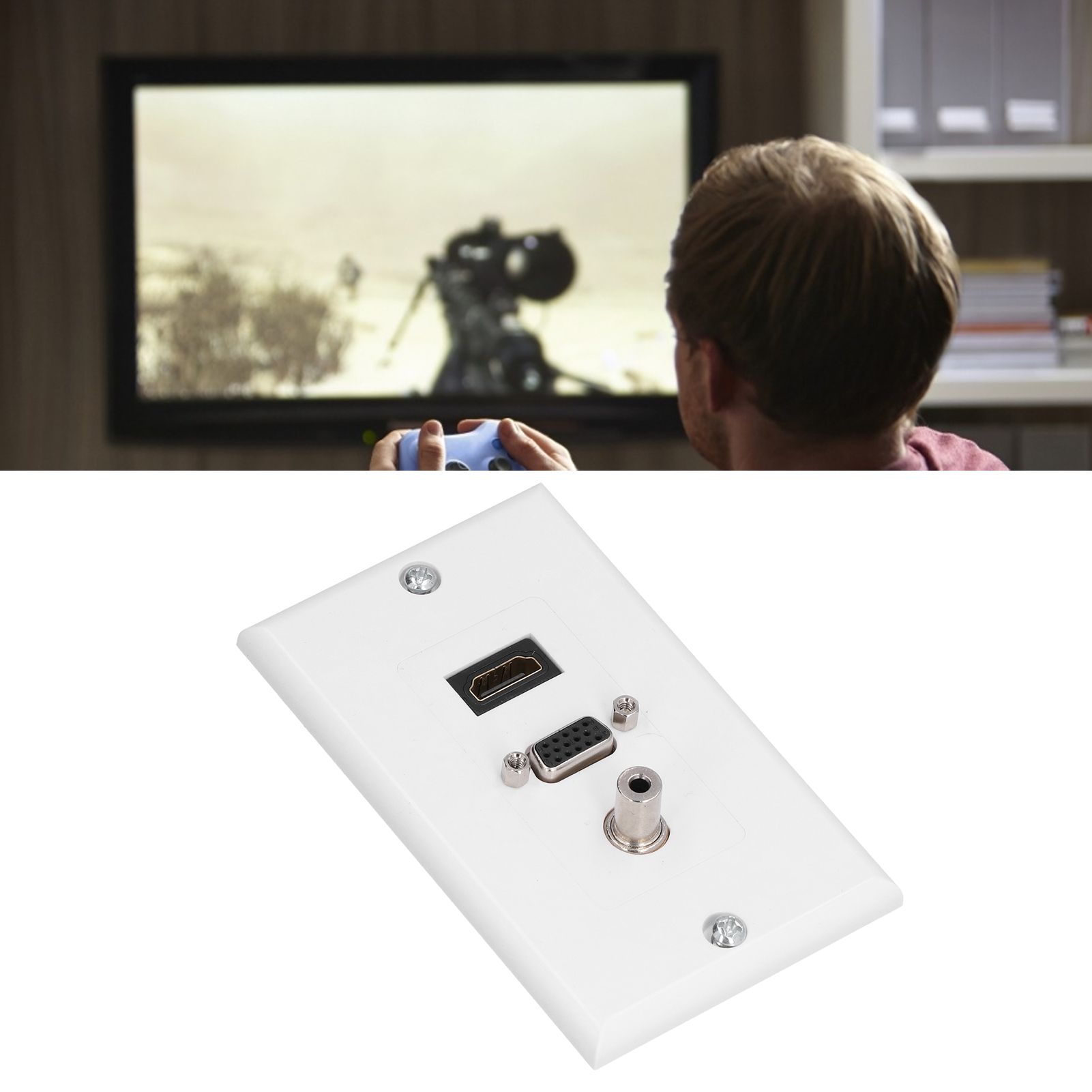 Audio Video Wall Socket 3.5mm F Connector Multimedia Port Wear Resistant view 11