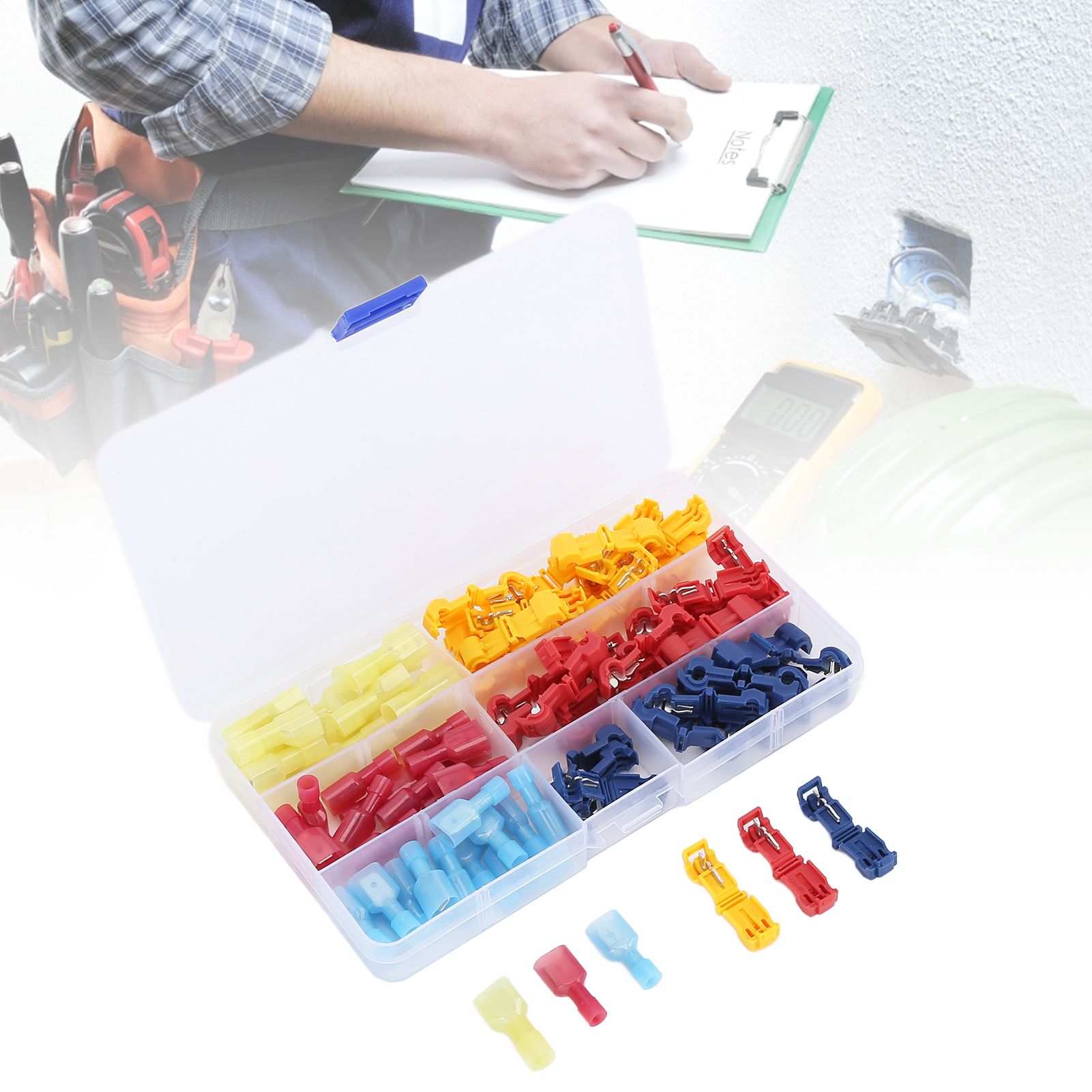 Quick Electrical Cable Connectors Snap Splice Lock Wire Terminal Crimp Wire view 11