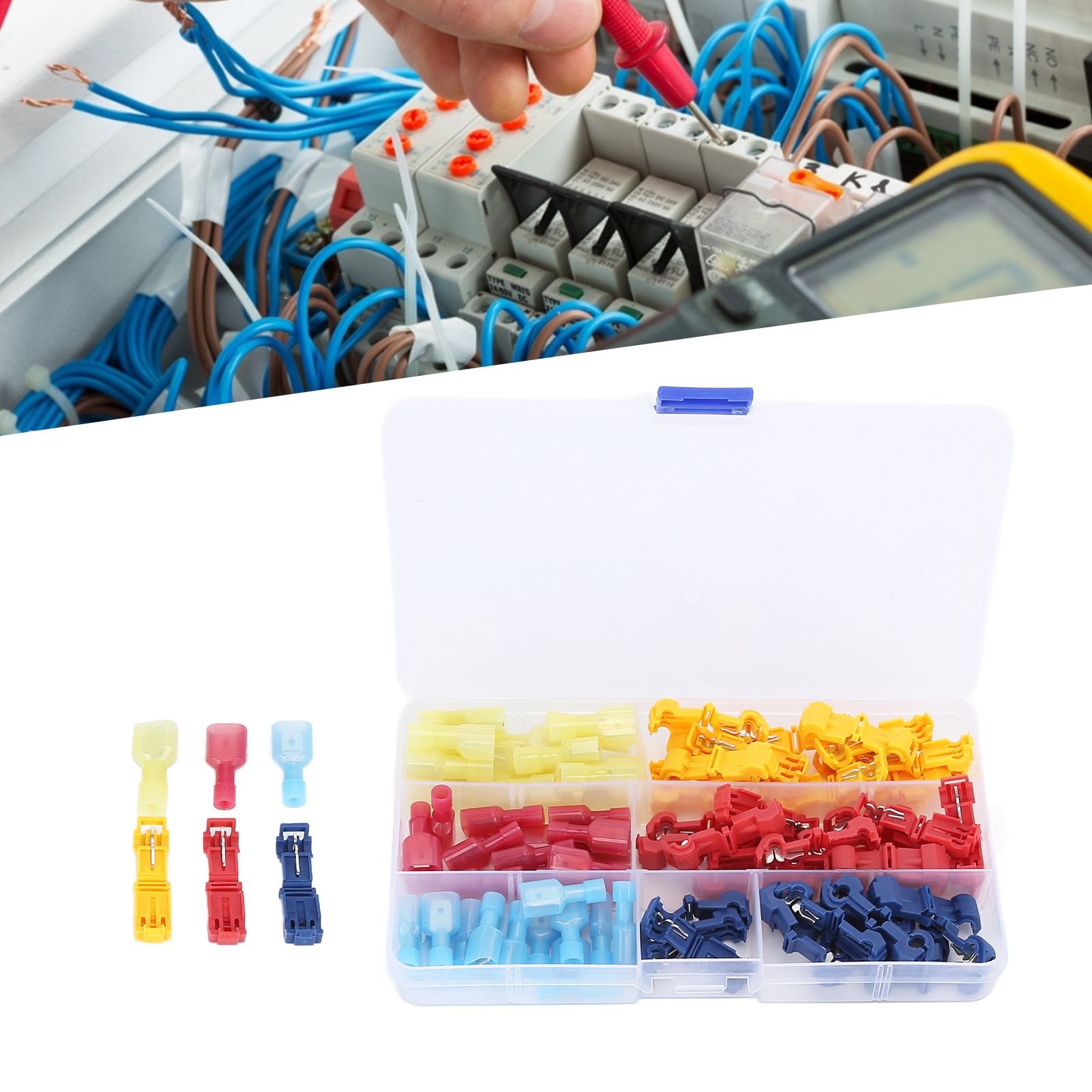 Quick Electrical Cable Connectors Snap Splice Lock Wire Terminal Crimp Wire view 12