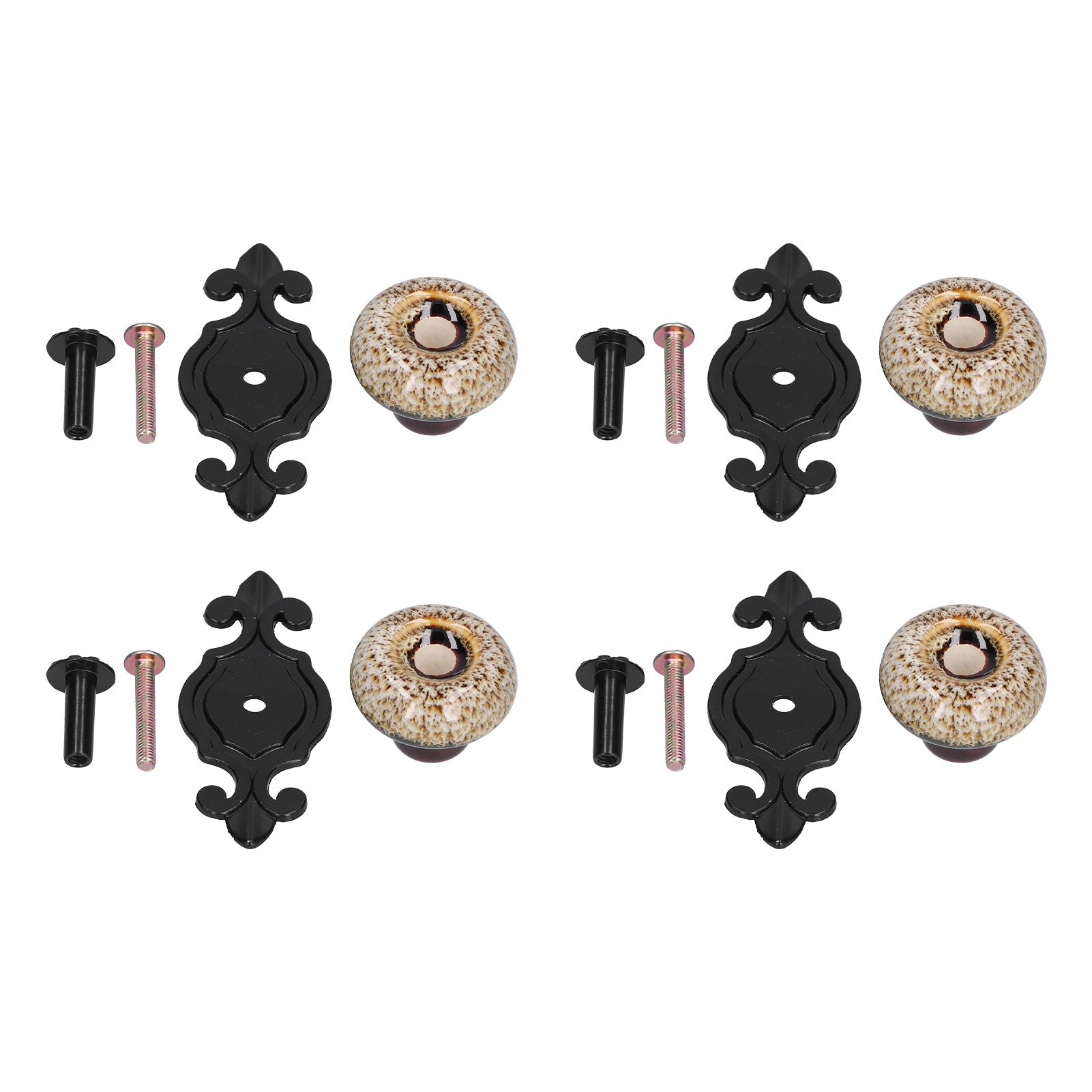 4 Sets Furniture Handle Zinc Alloy Cabinet Door Drawer Handle Exquisite view 6