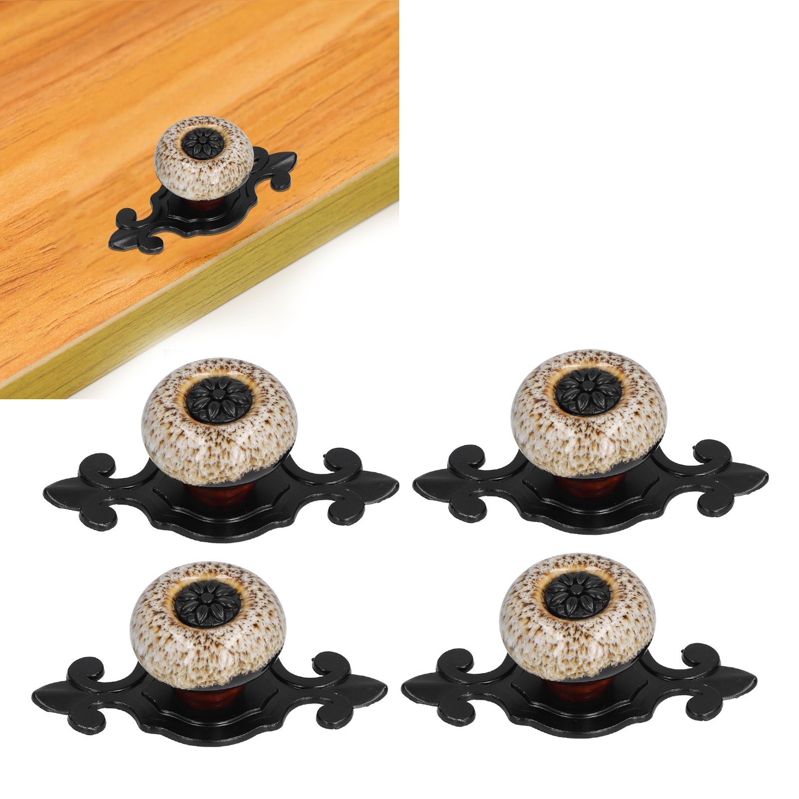 4 Sets Furniture Handle Zinc Alloy Cabinet Door Drawer Handle Exquisite view 11