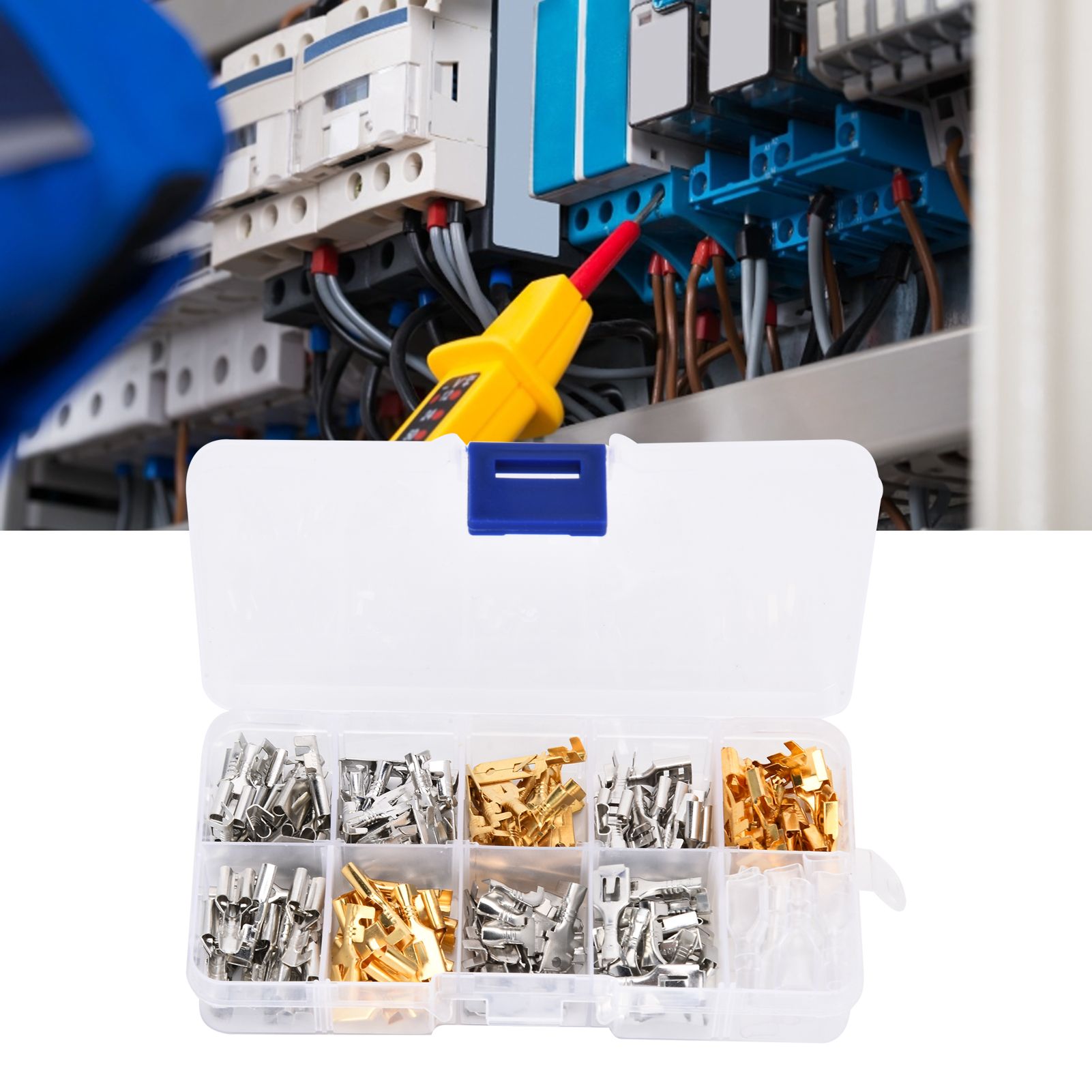 150Pcs Wire Terminals Brass Oxidation Resistance Corrosion Resistance High view 12