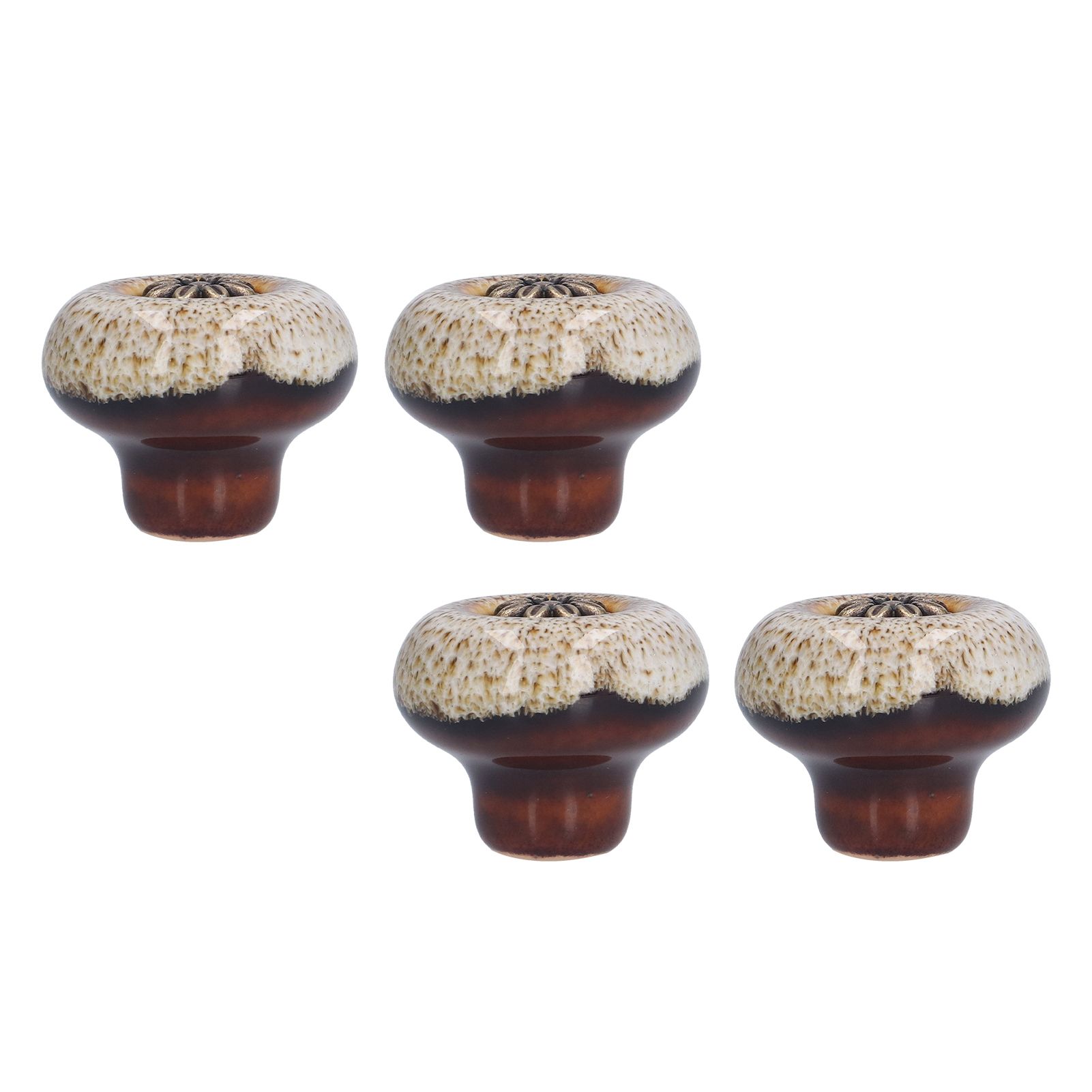4 Set Cabinet Handle Retro Round Shaped Single Hole Door Knob for Home Bedroom view 5