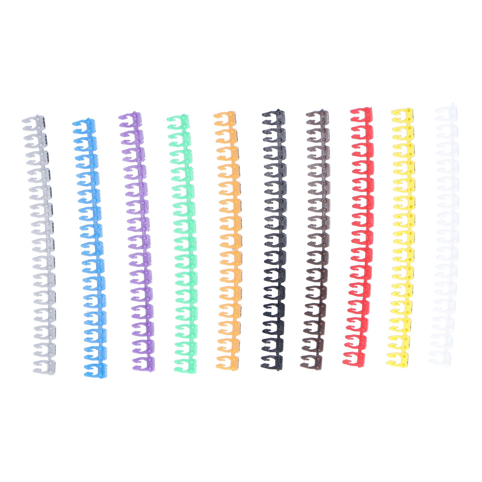 Clip On Cable Marker Waterproof Cable Identification Tube Colorful 0‑9 Number view 4