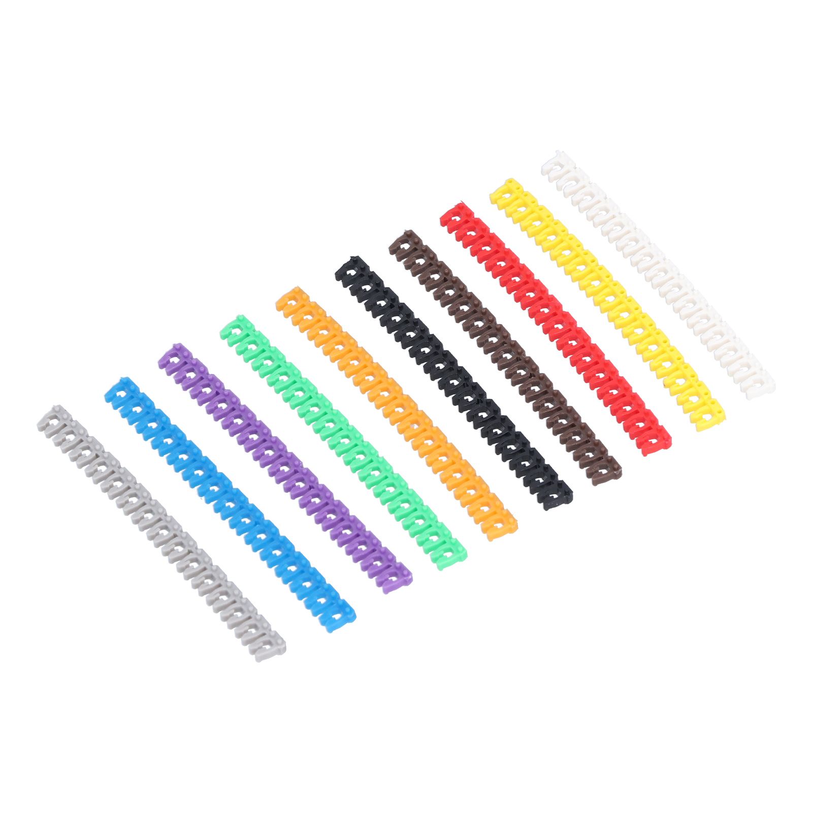 Clip On Cable Marker Waterproof Cable Identification Tube Colorful 0‑9 Number view 7