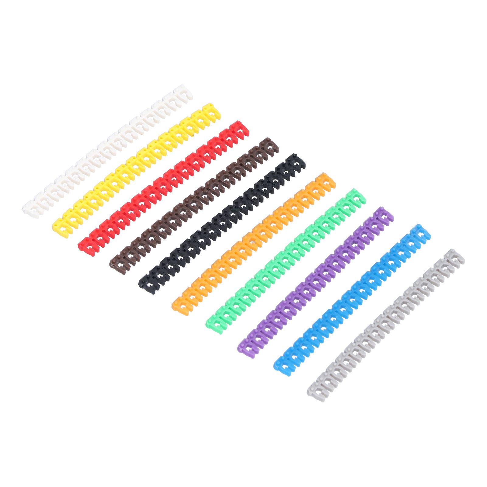 Clip On Cable Marker Waterproof Cable Identification Tube Colorful 0‑9 Number view 8