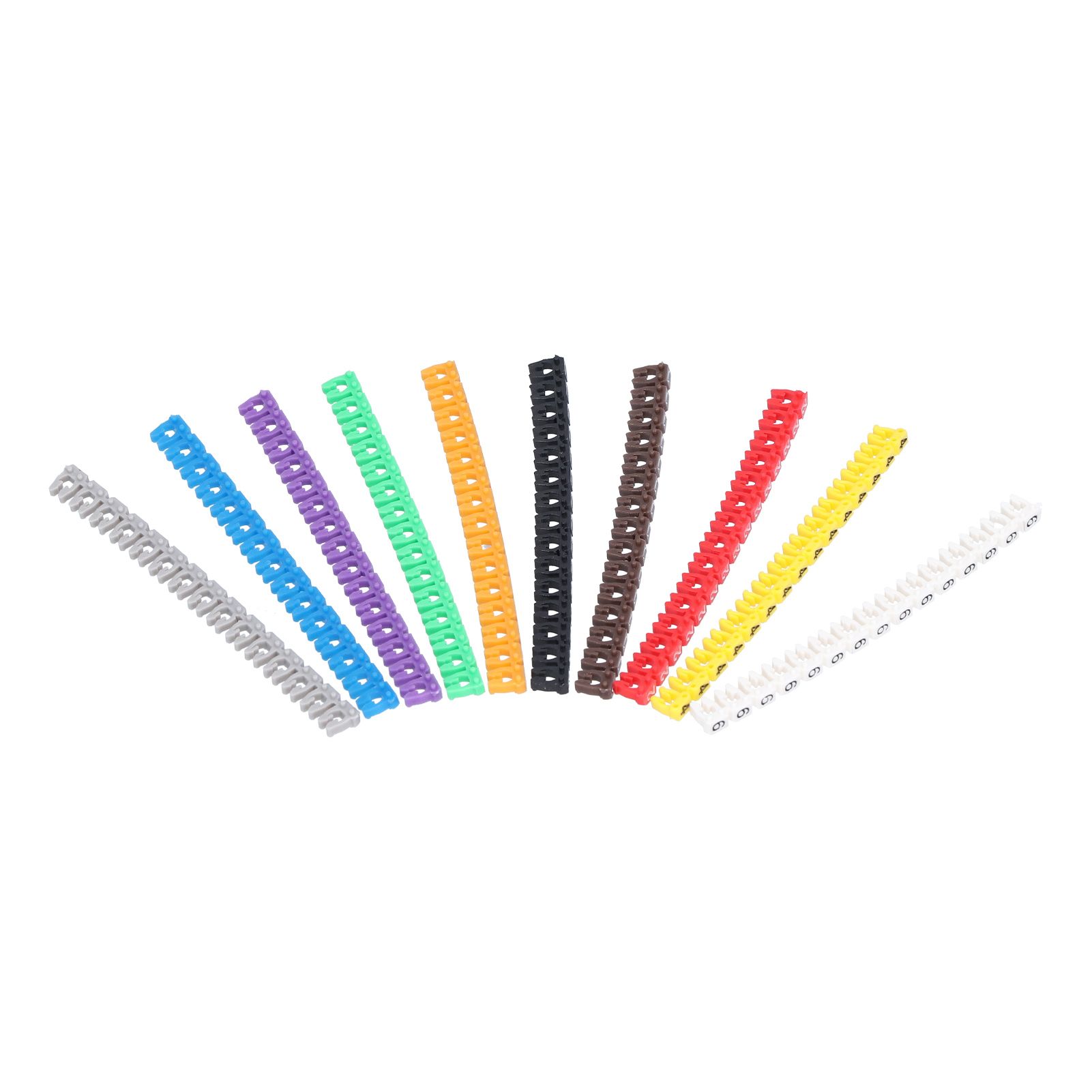 Clip On Cable Marker Waterproof Cable Identification Tube Colorful 0‑9 Number view 9