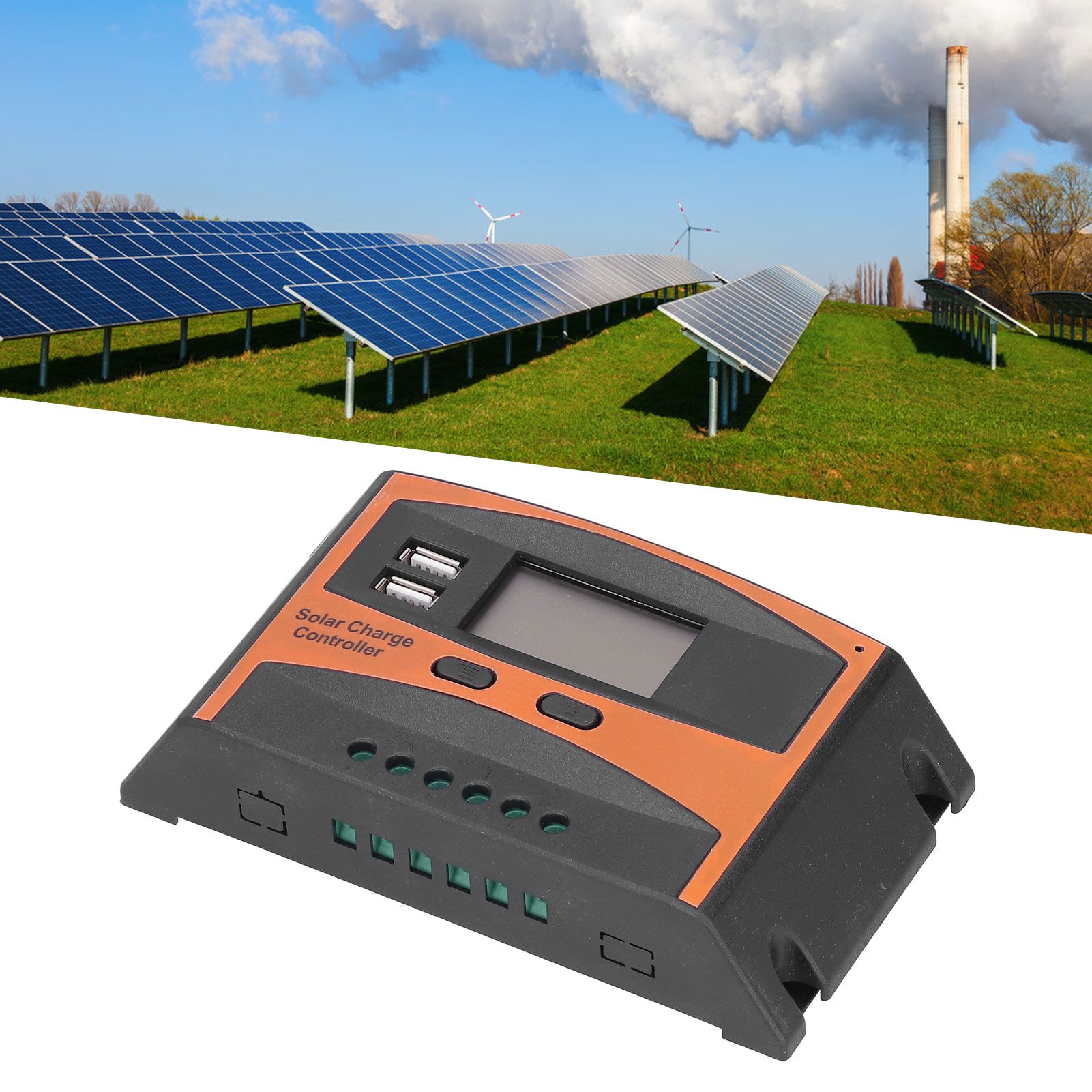 12V/24V Solar Charge Controller IP32 Waterproof High Efficient PWM Solar Power view 12