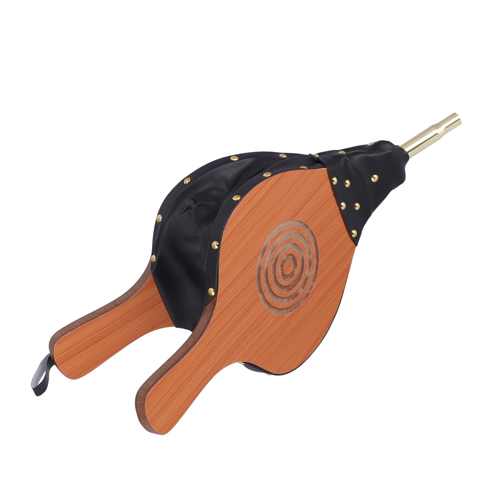 Wood Fireplace Bellows Large Wood Air Blower Cast Nozzle with Hanging Strap view 2