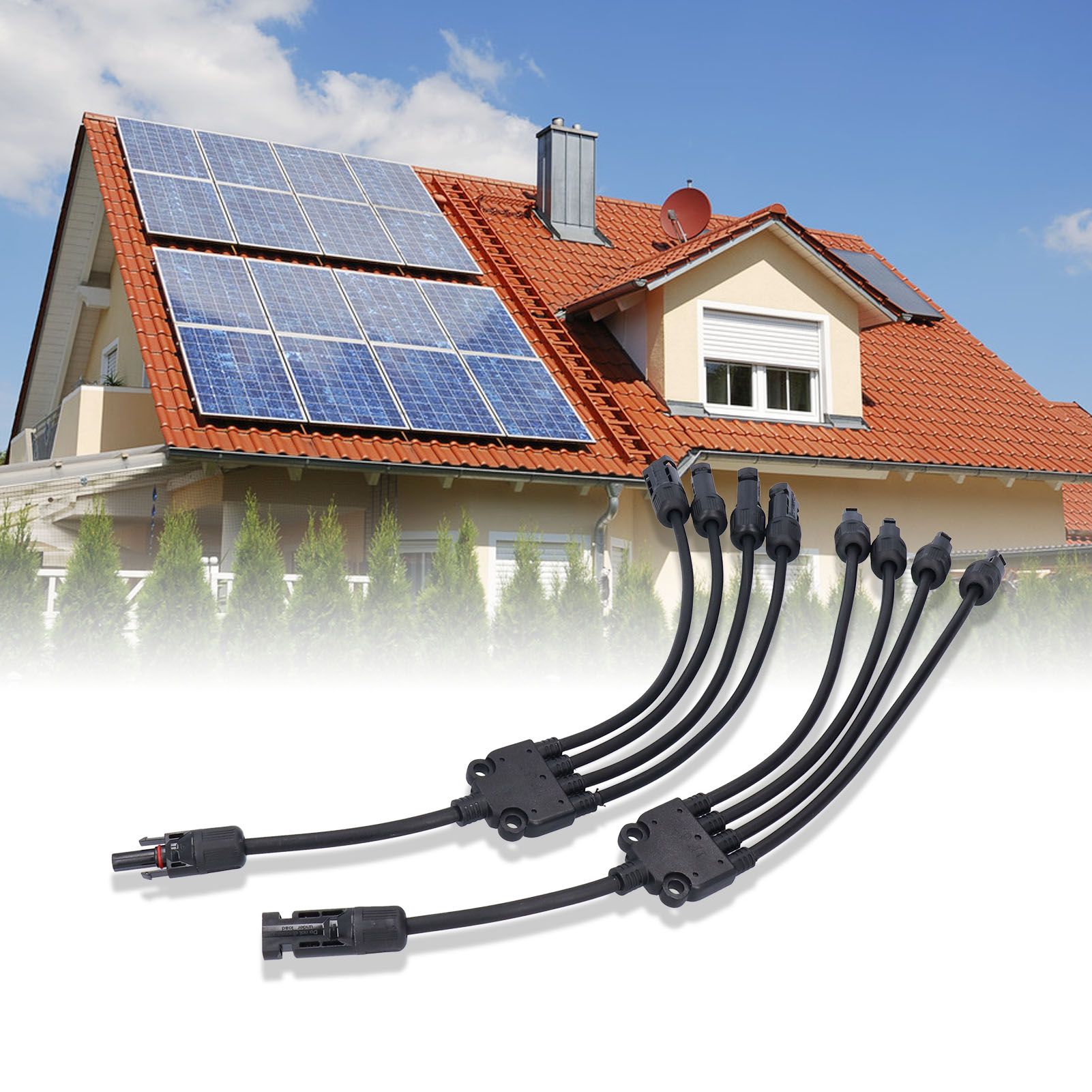 Solar Panel Connector 4 Branch Y Type Parallel Connector Solar Panel Extension view 12