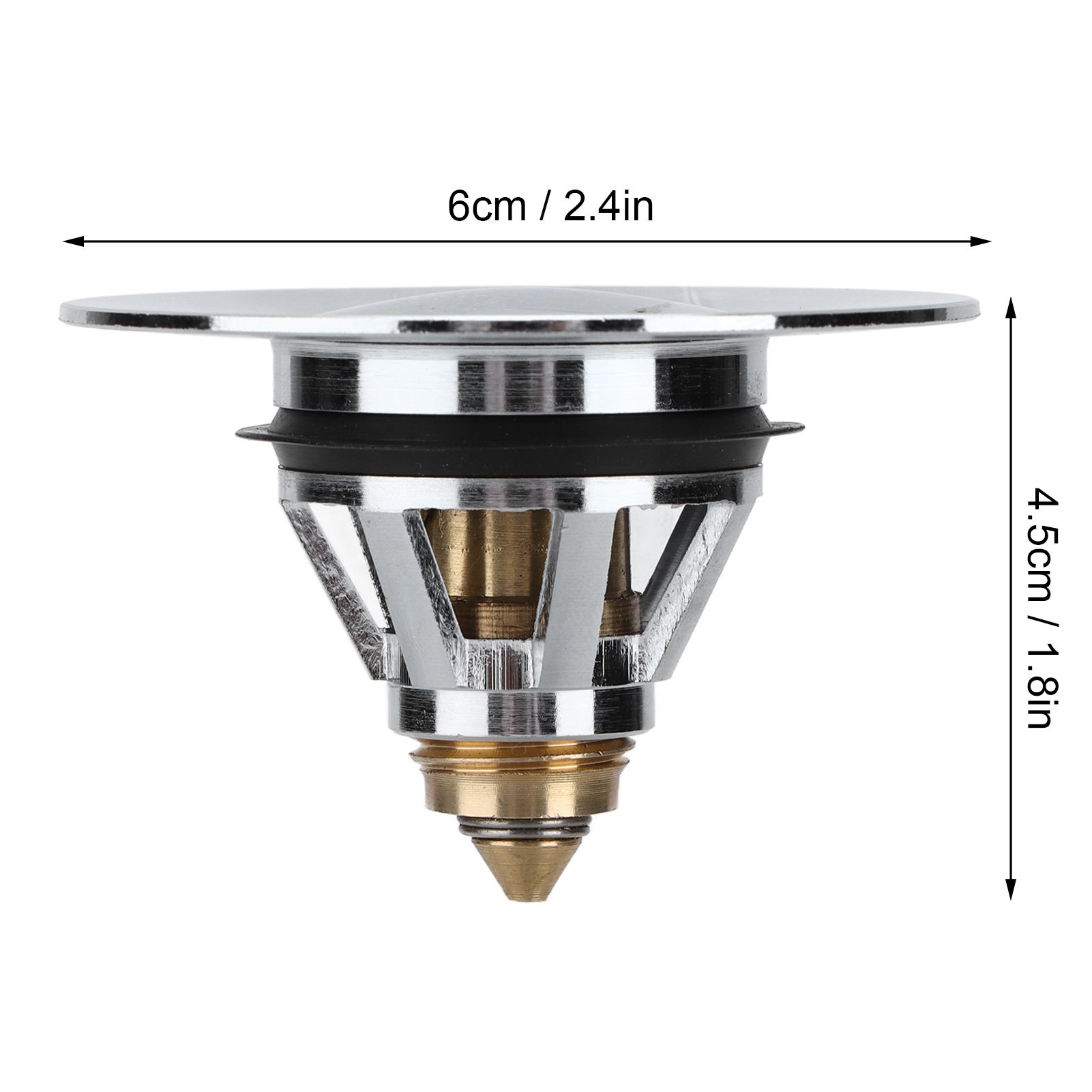 Wash Basin Bounce Drain Filter with Gasket Push Type Sink Draining Stopper view 13