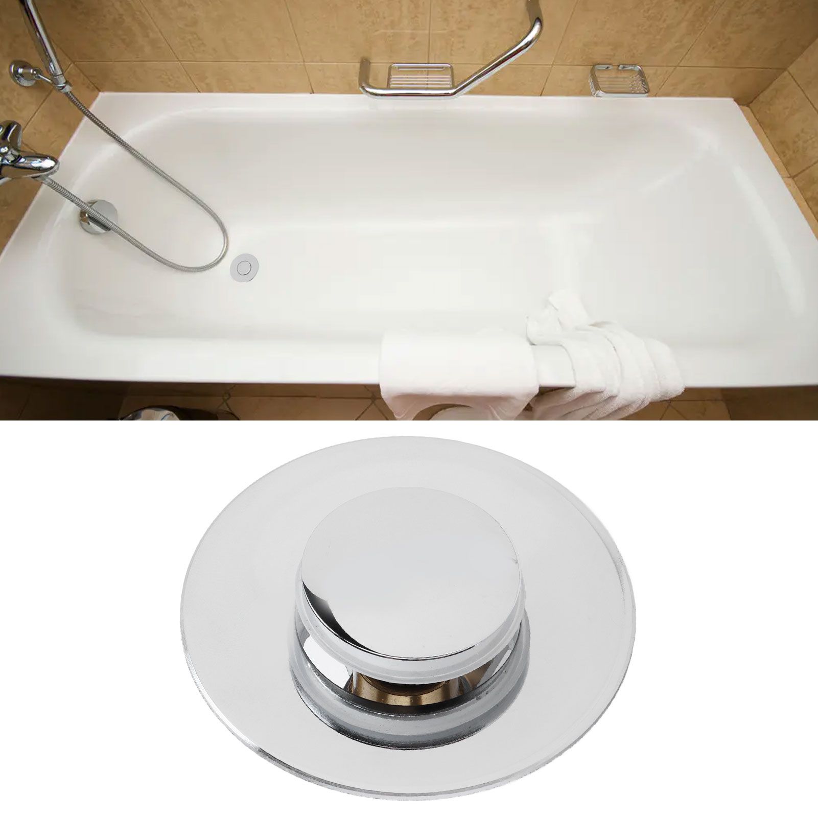 Wash Basin Bounce Drain Filter with Gasket Push Type Sink Draining Stopper view 15