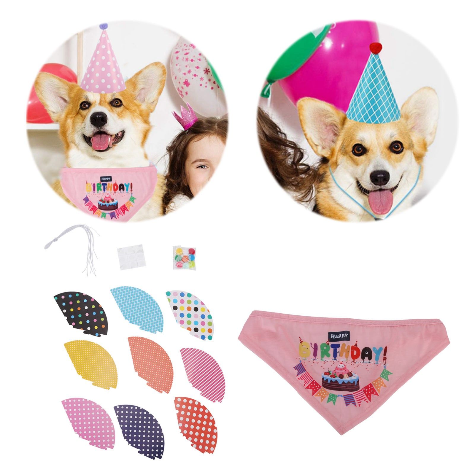 Dog Birthday Hat Creative Pet Birthday Party Hat Animal Dog One Year Old view 12