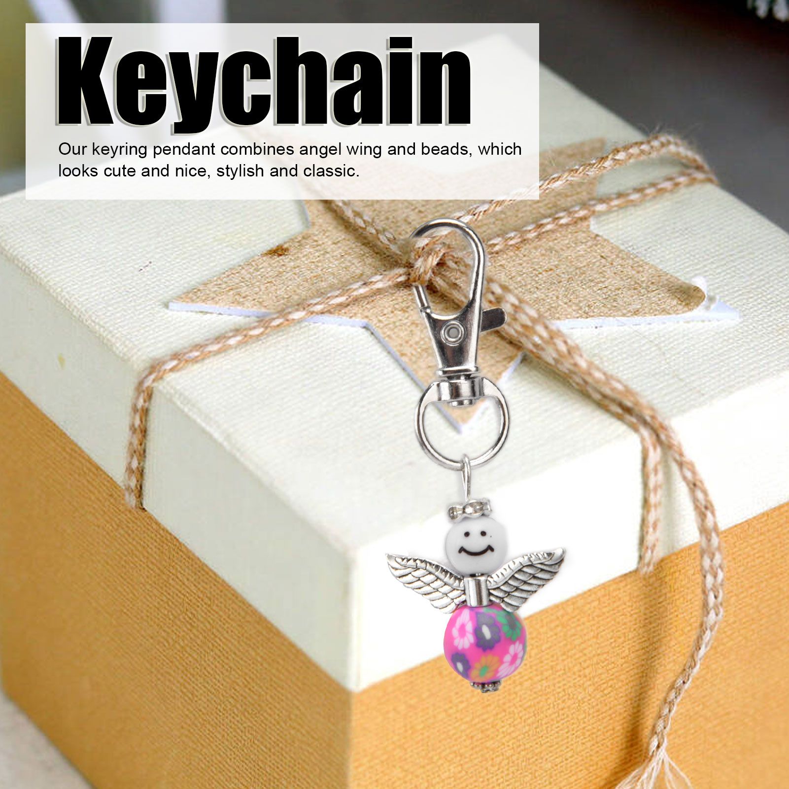 20PCS Cute Keychain Set with Cards Gift Bags for Baby Shower Bridal Shower view 14