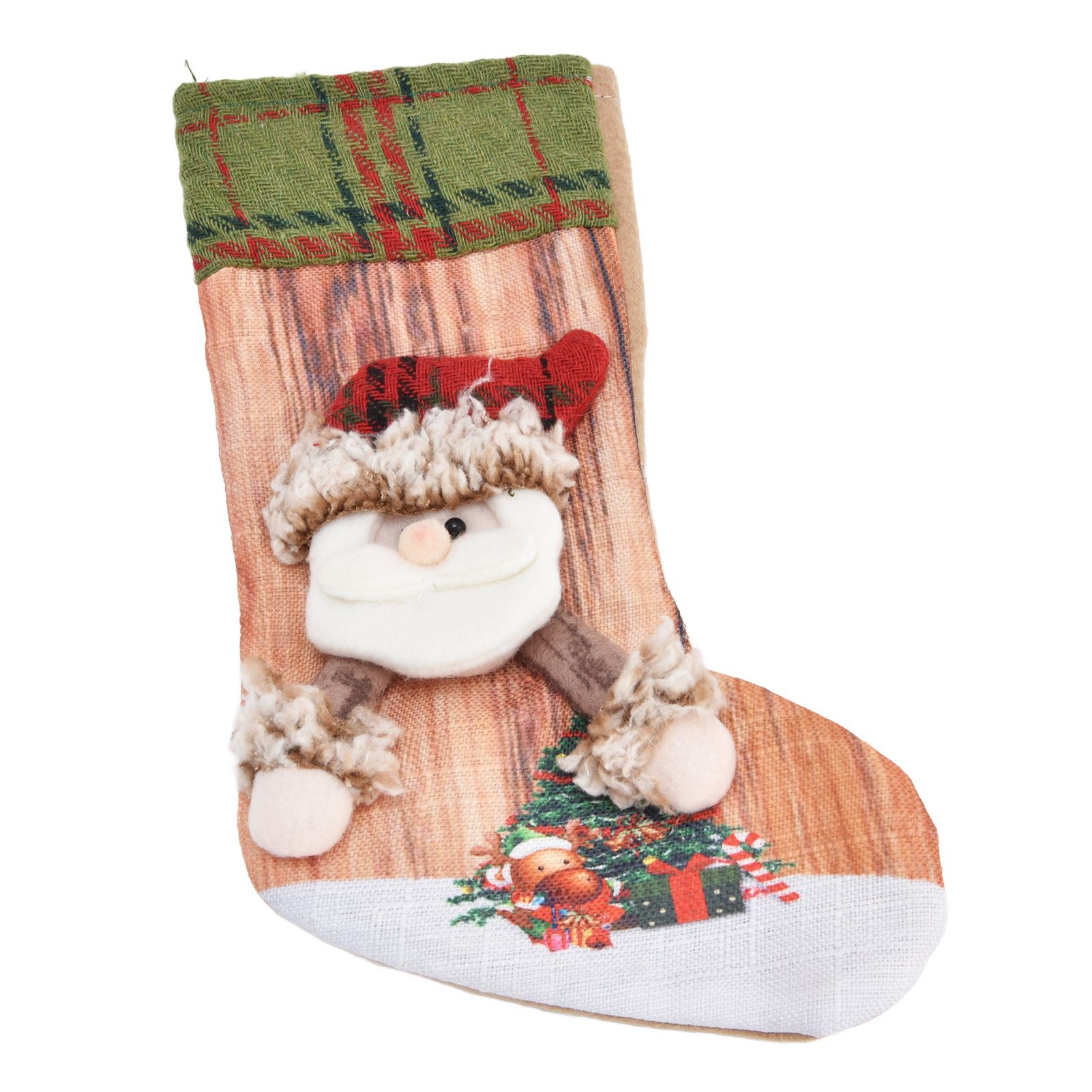 Christmas Stocking Three Dimensional Printed Christmas Stocking Gift Bag view 2