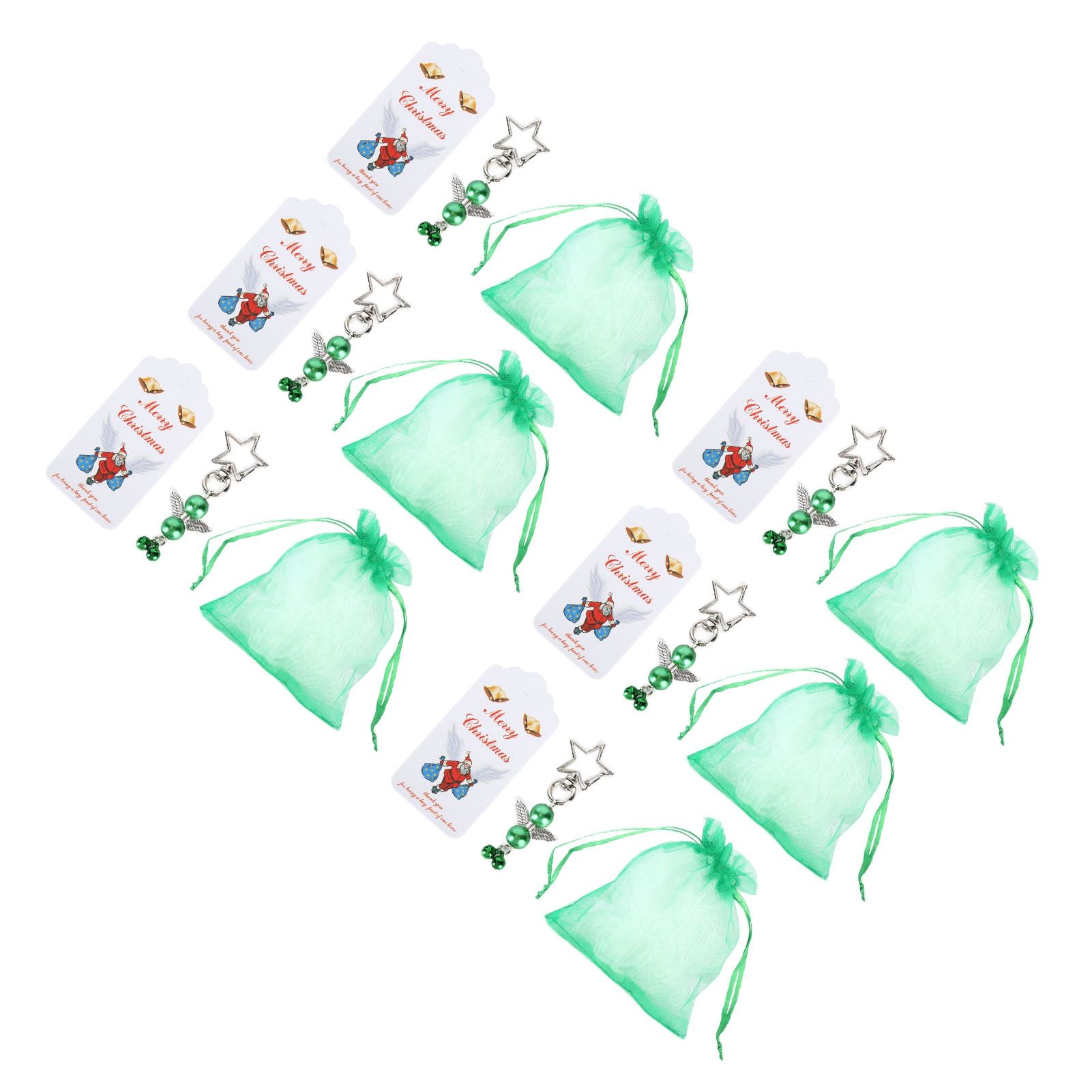 20PCS Keychain Bells Angel Stars Creative Christmas Decoration Gift Santa view 6