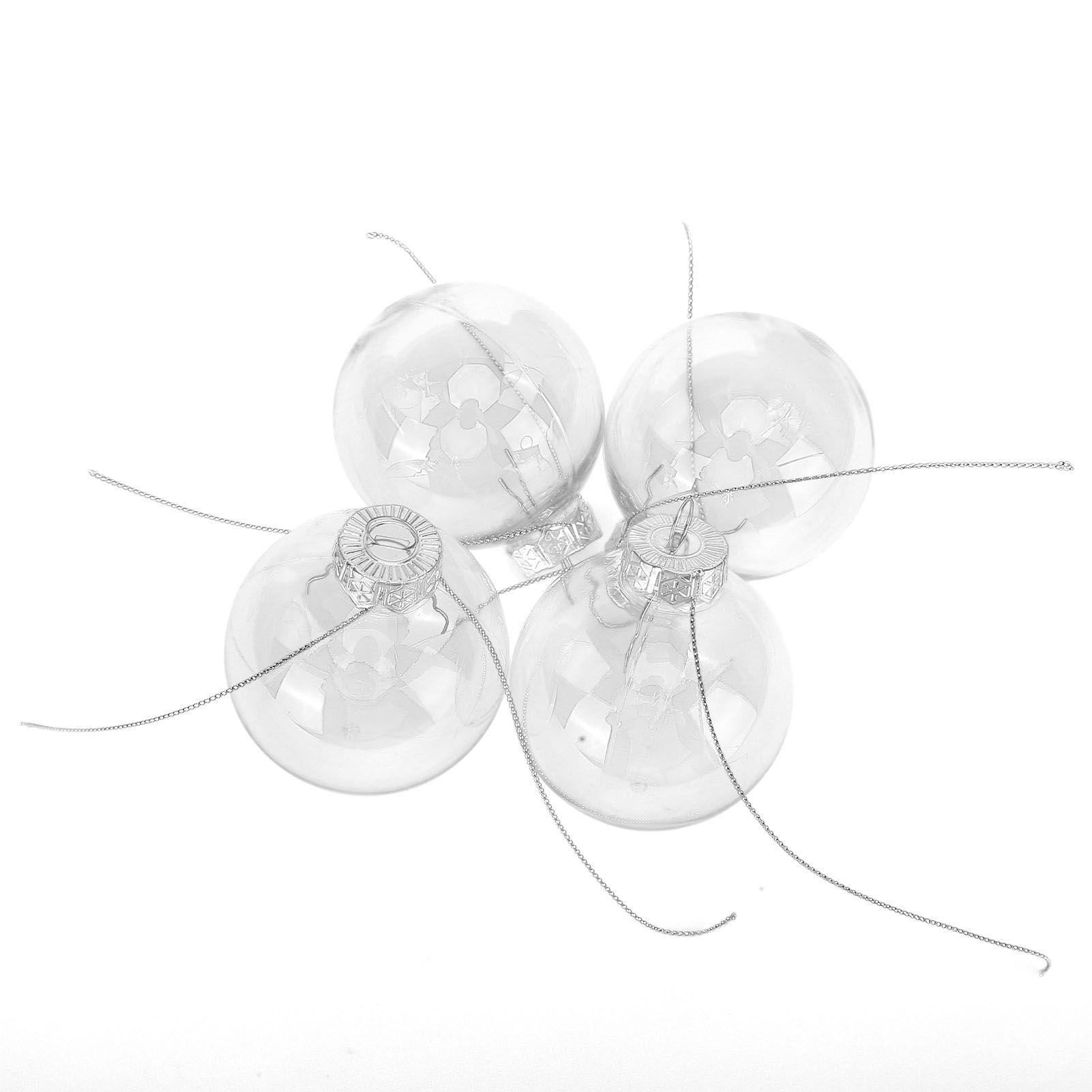 10Pcs/Set Decorative Hanging Ball Reusable Fillable Transparent Christmas Ball view 4