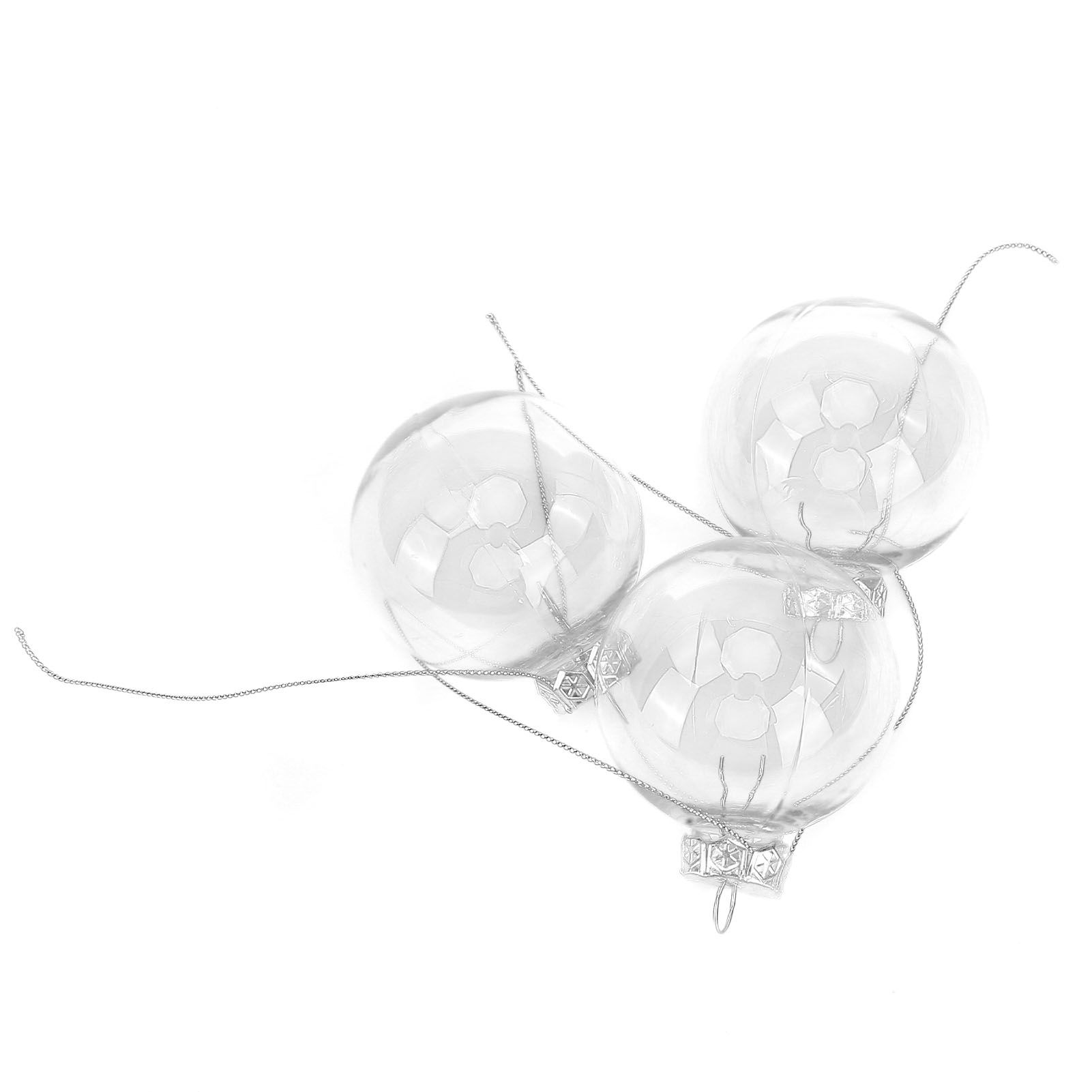 10Pcs/Set Decorative Hanging Ball Reusable Fillable Transparent Christmas Ball view 6