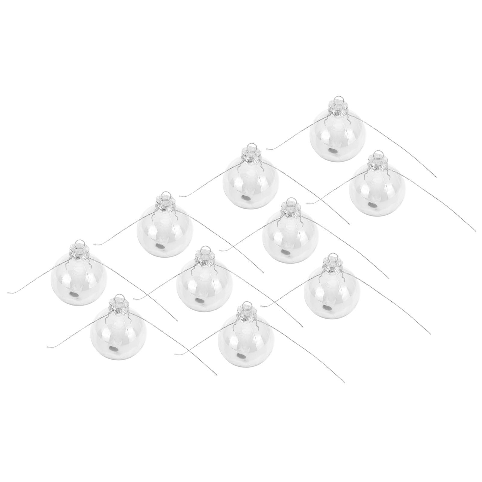 10Pcs/Set Decorative Hanging Ball Reusable Fillable Transparent Christmas Ball view 7