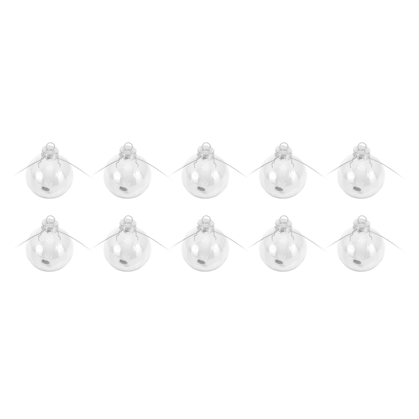 10Pcs/Set Decorative Hanging Ball Reusable Fillable Transparent Christmas Ball view 8