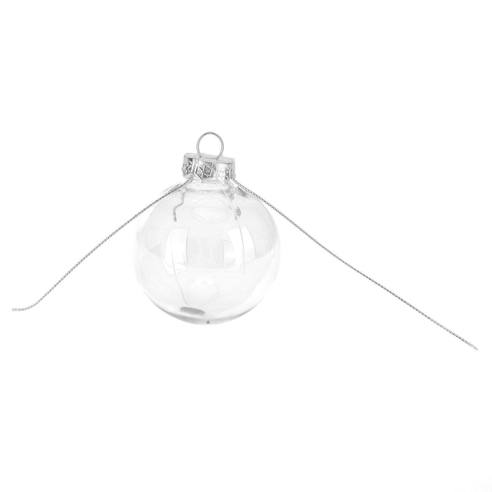 10Pcs/Set Decorative Hanging Ball Reusable Fillable Transparent Christmas Ball view 13