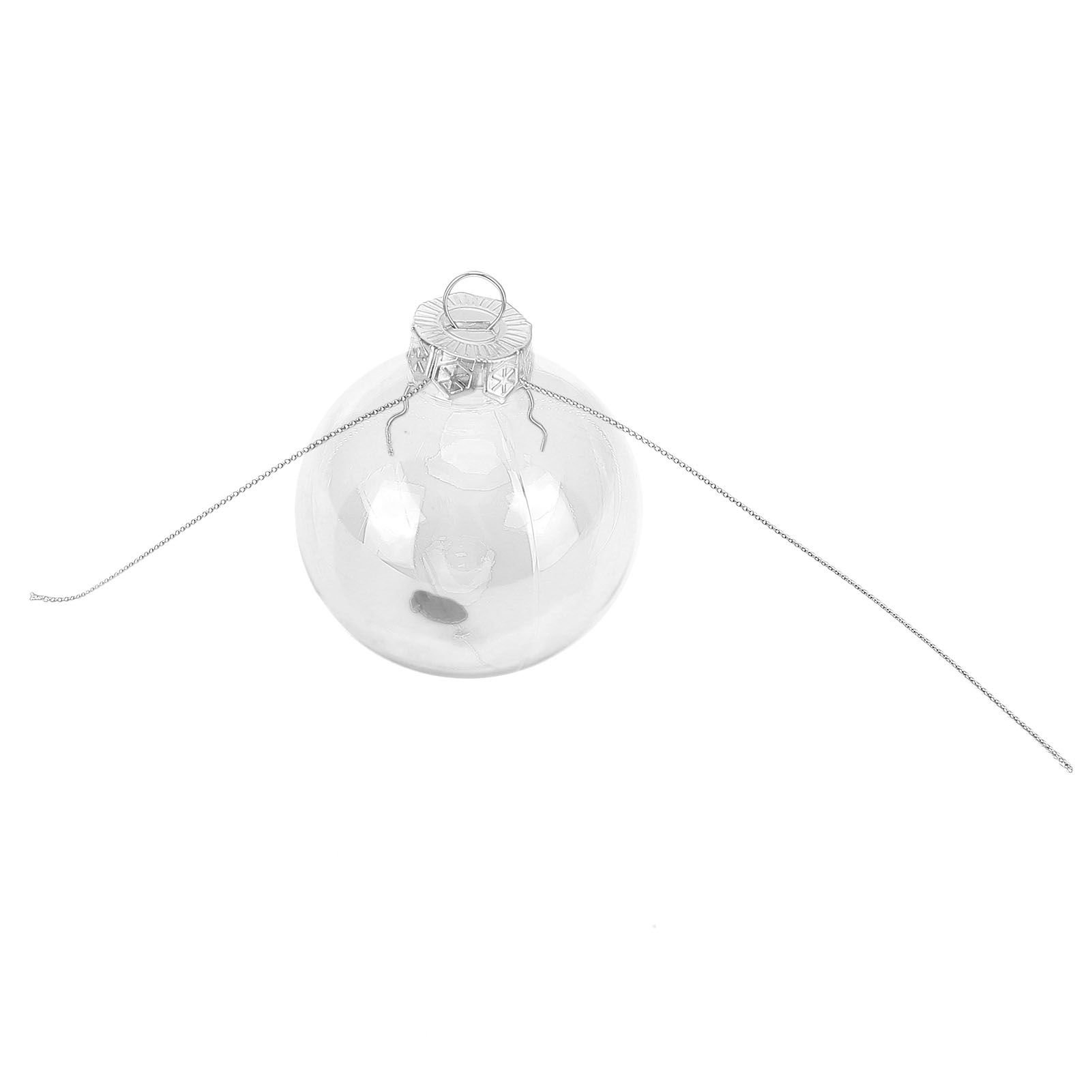 10Pcs/Set Decorative Hanging Ball Reusable Fillable Transparent Christmas Ball view 15