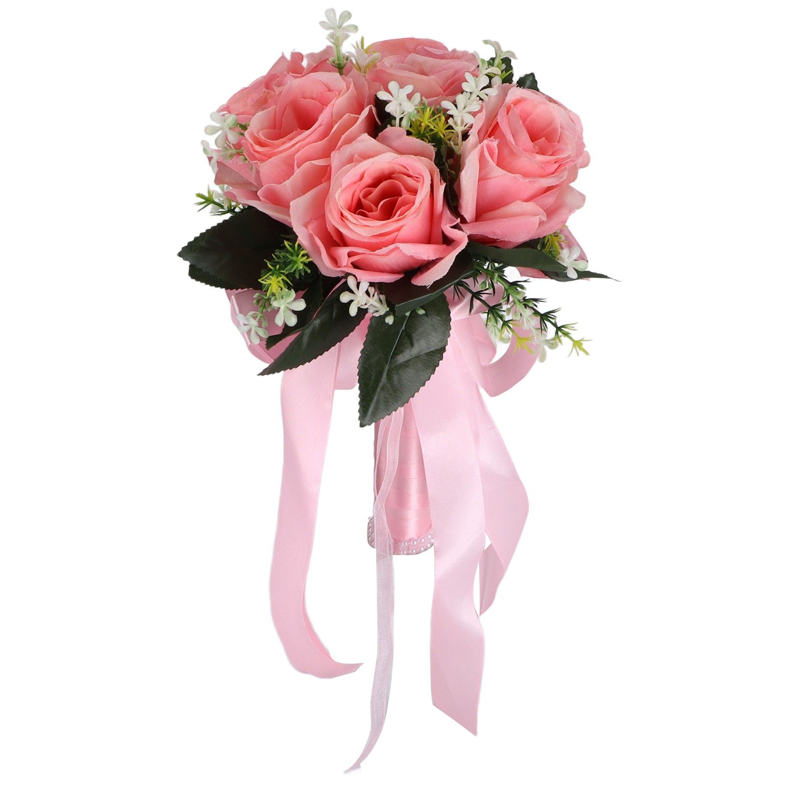 Artificial Wedding Bouquet Silk Flower Simulation Rose Bouquet for Bride view 2
