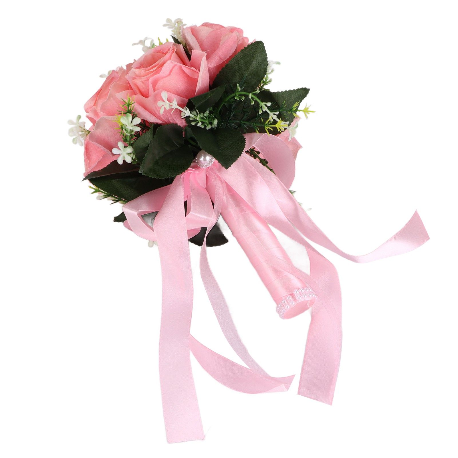 Artificial Wedding Bouquet Silk Flower Simulation Rose Bouquet for Bride view 3