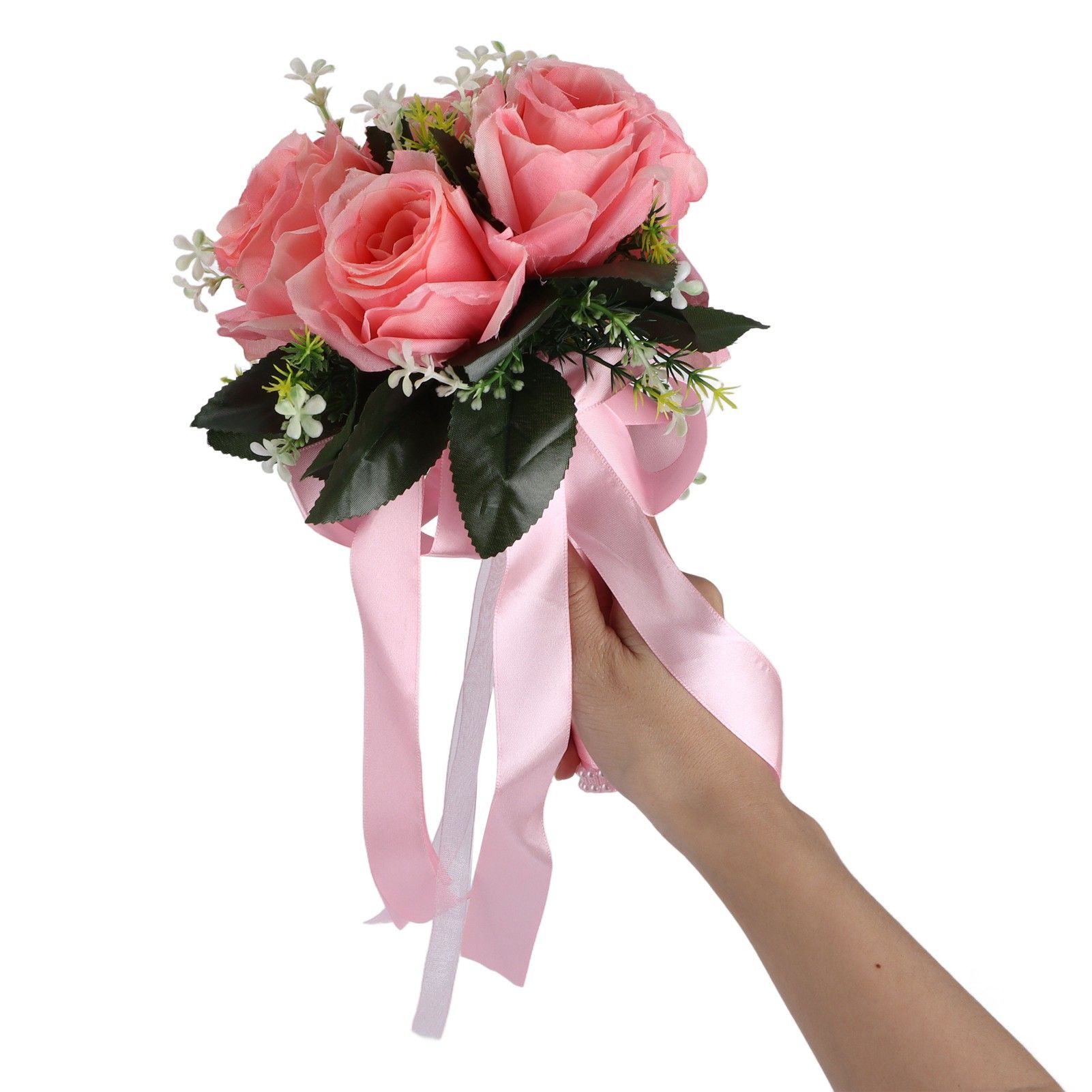 Artificial Wedding Bouquet Silk Flower Simulation Rose Bouquet for Bride view 10