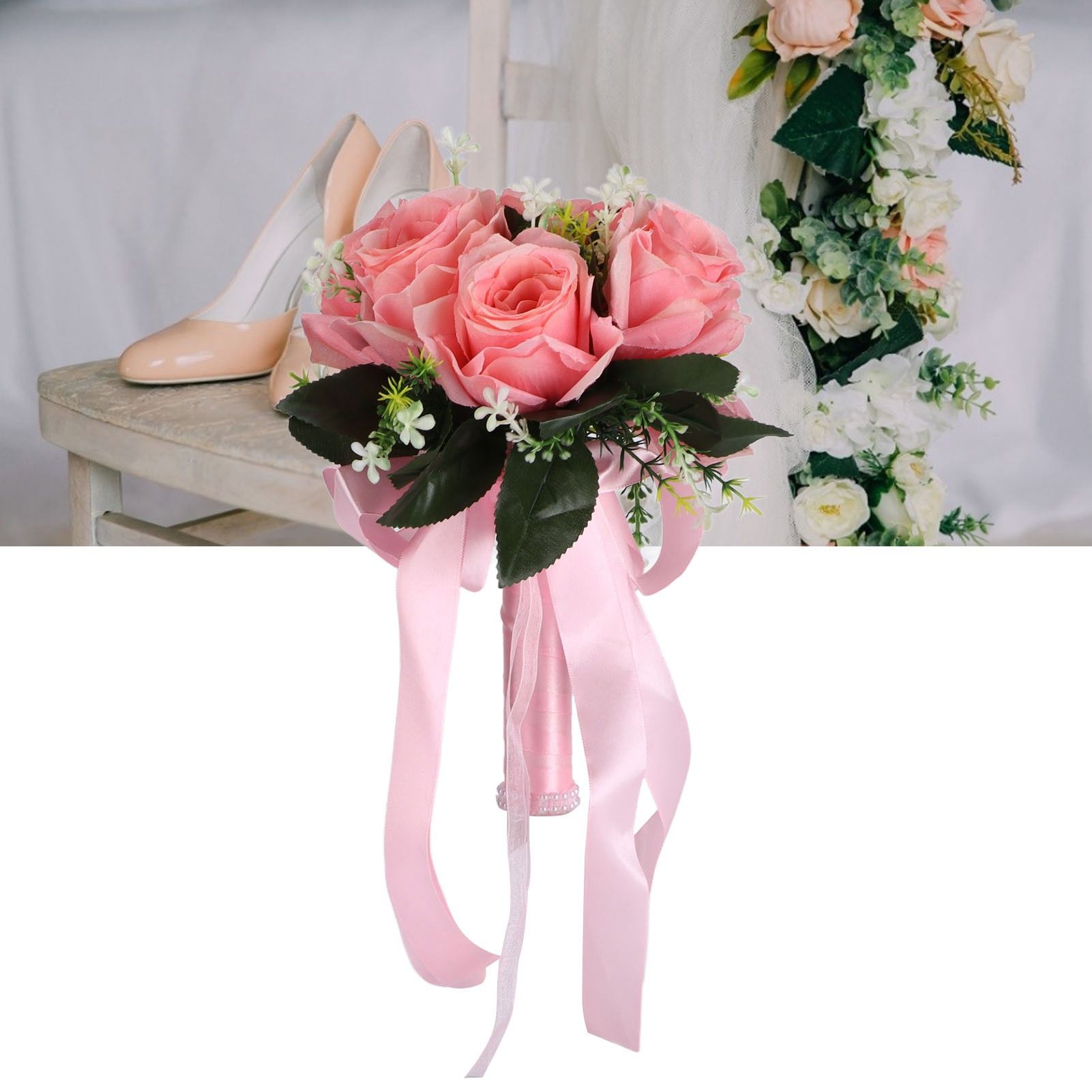 Artificial Wedding Bouquet Silk Flower Simulation Rose Bouquet for Bride view 11
