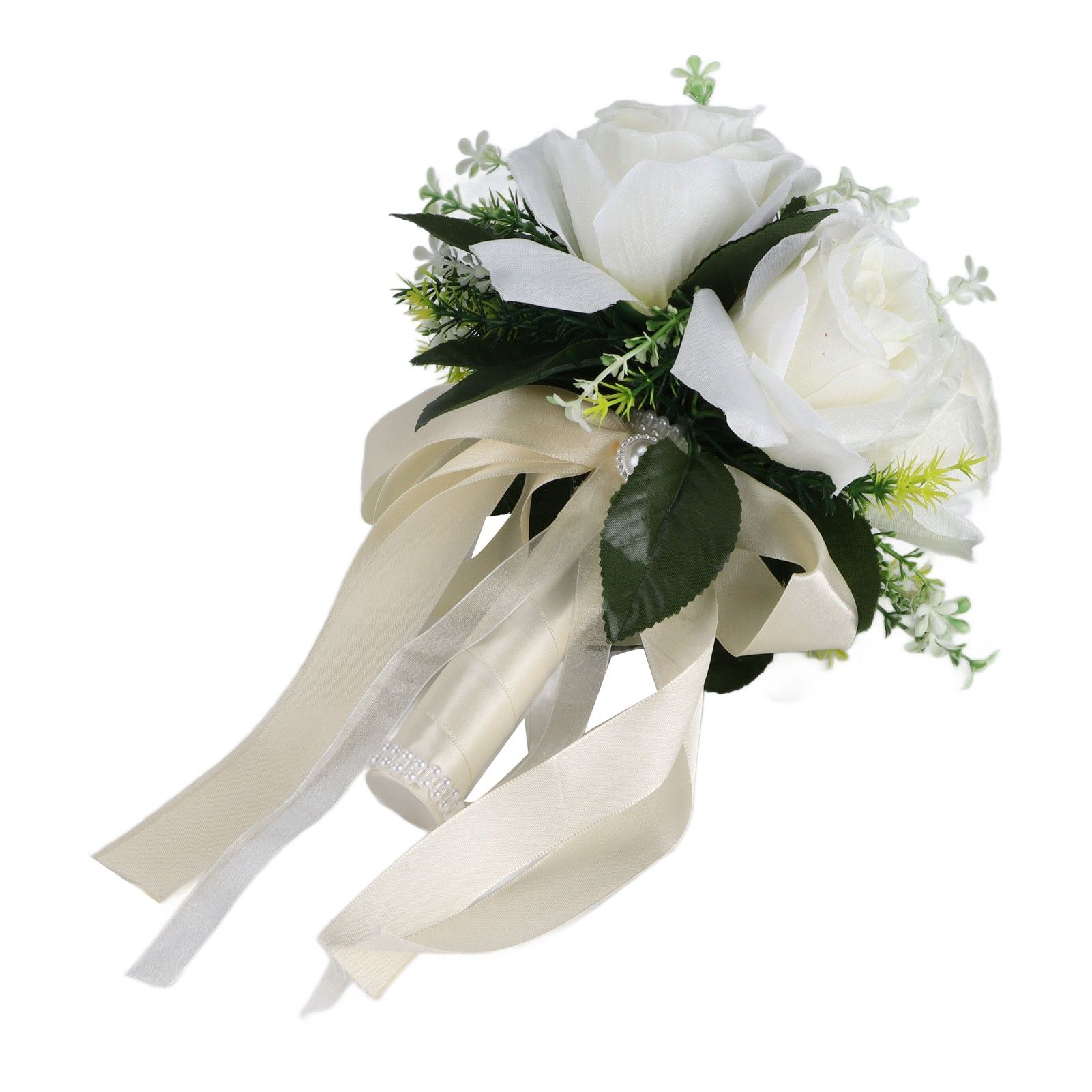 Artificial Wedding Bouquet Silk Flower Simulation Rose Bouquet for Bride view 2