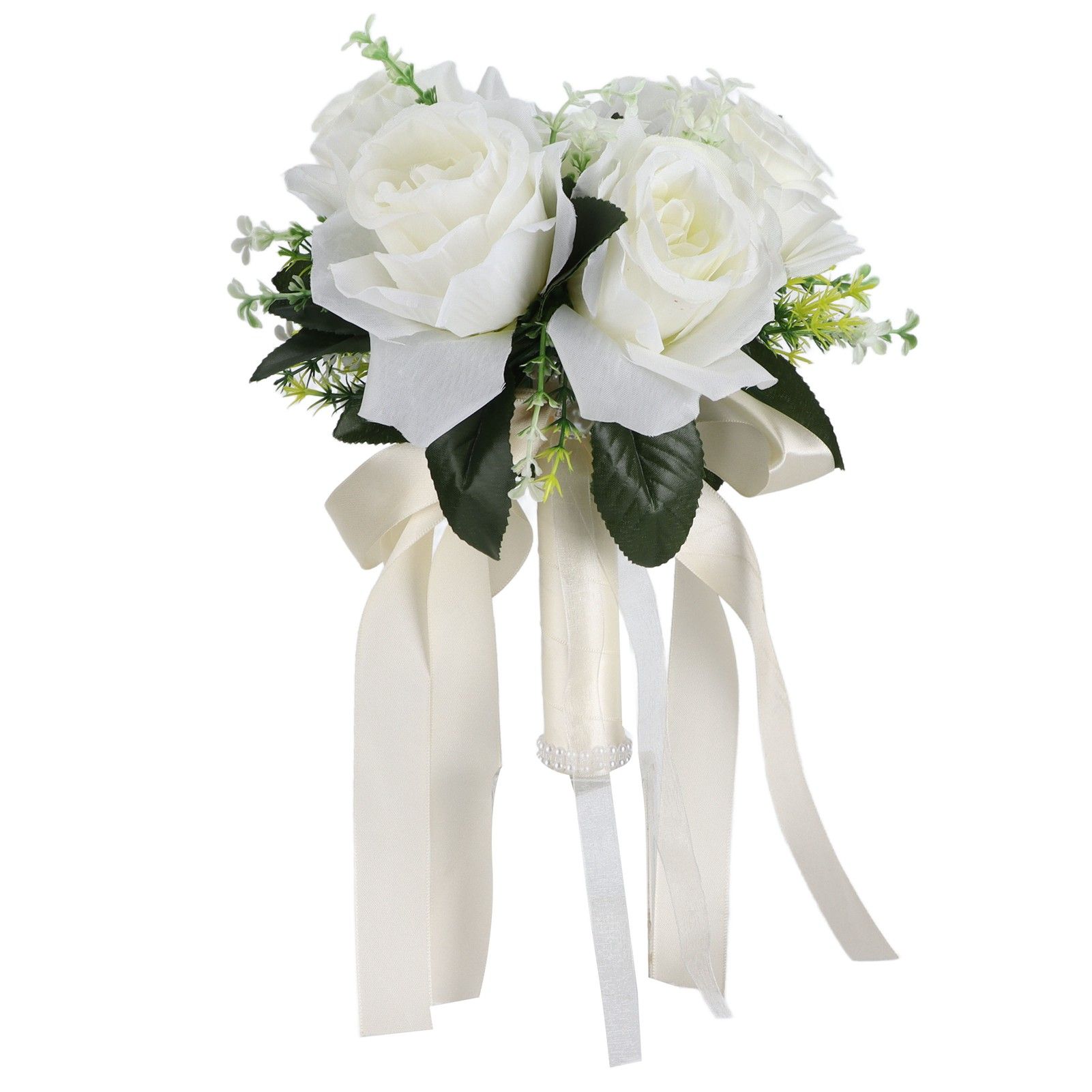 Artificial Wedding Bouquet Silk Flower Simulation Rose Bouquet for Bride view 3