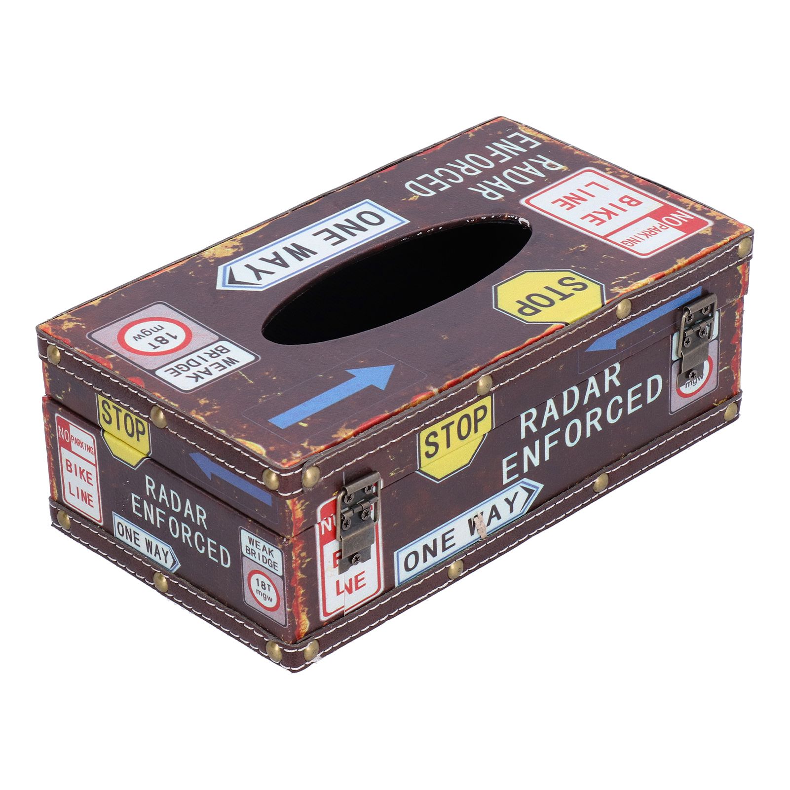 Tissue Box Vintage Composite Wood Napkin Paper Box for Household Living Room view 5