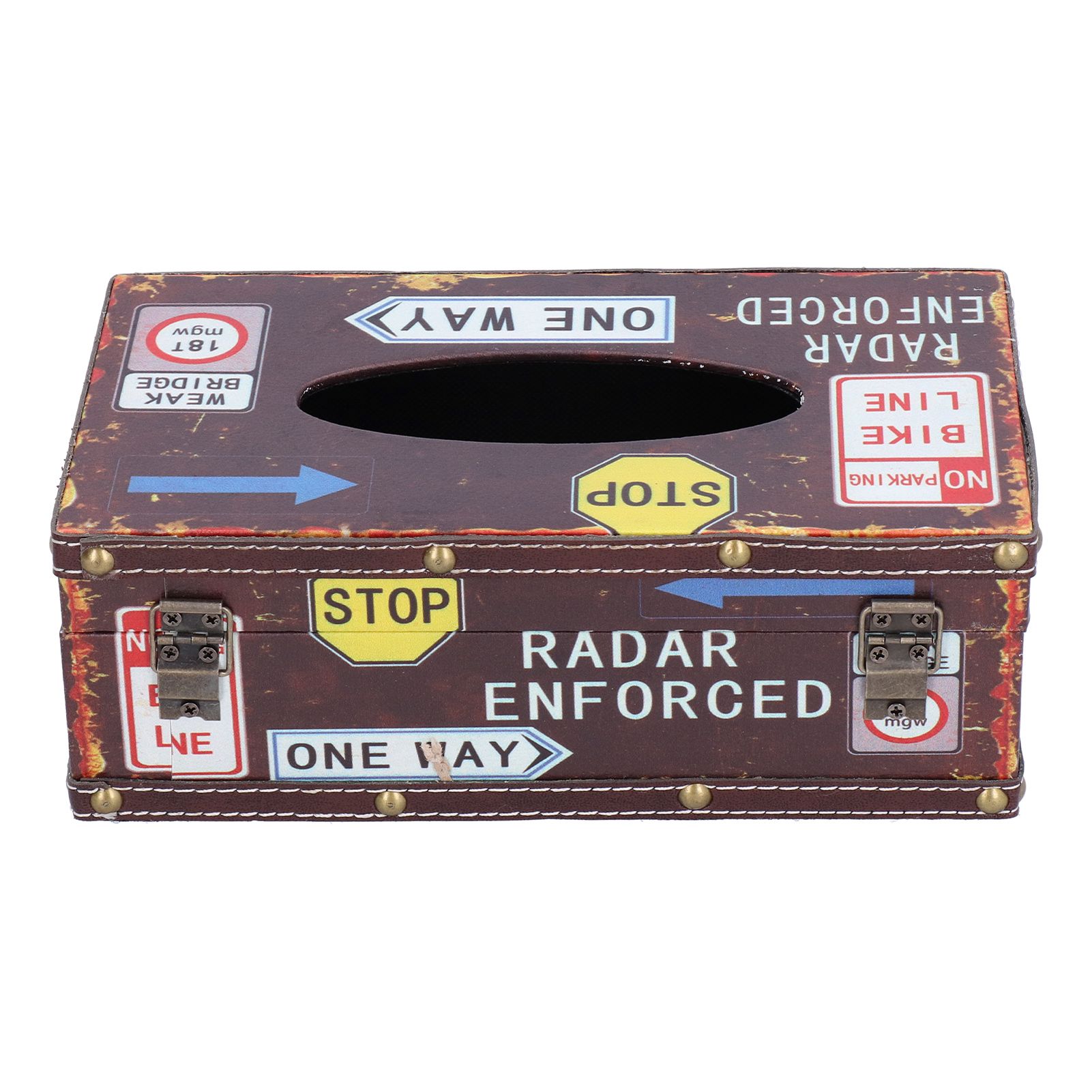 Tissue Box Vintage Composite Wood Napkin Paper Box for Household Living Room view 6