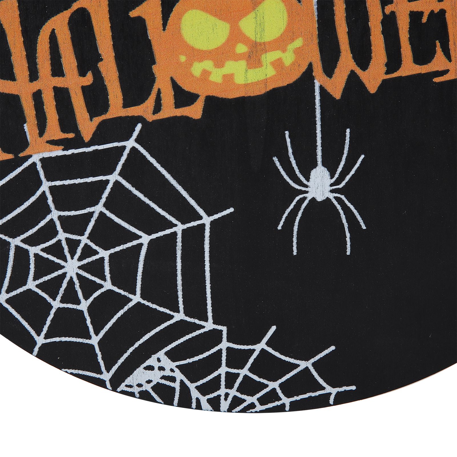 Spider Web Pattern Welcome Sign Wooden Hanging Door Hanger for Halloween view 15
