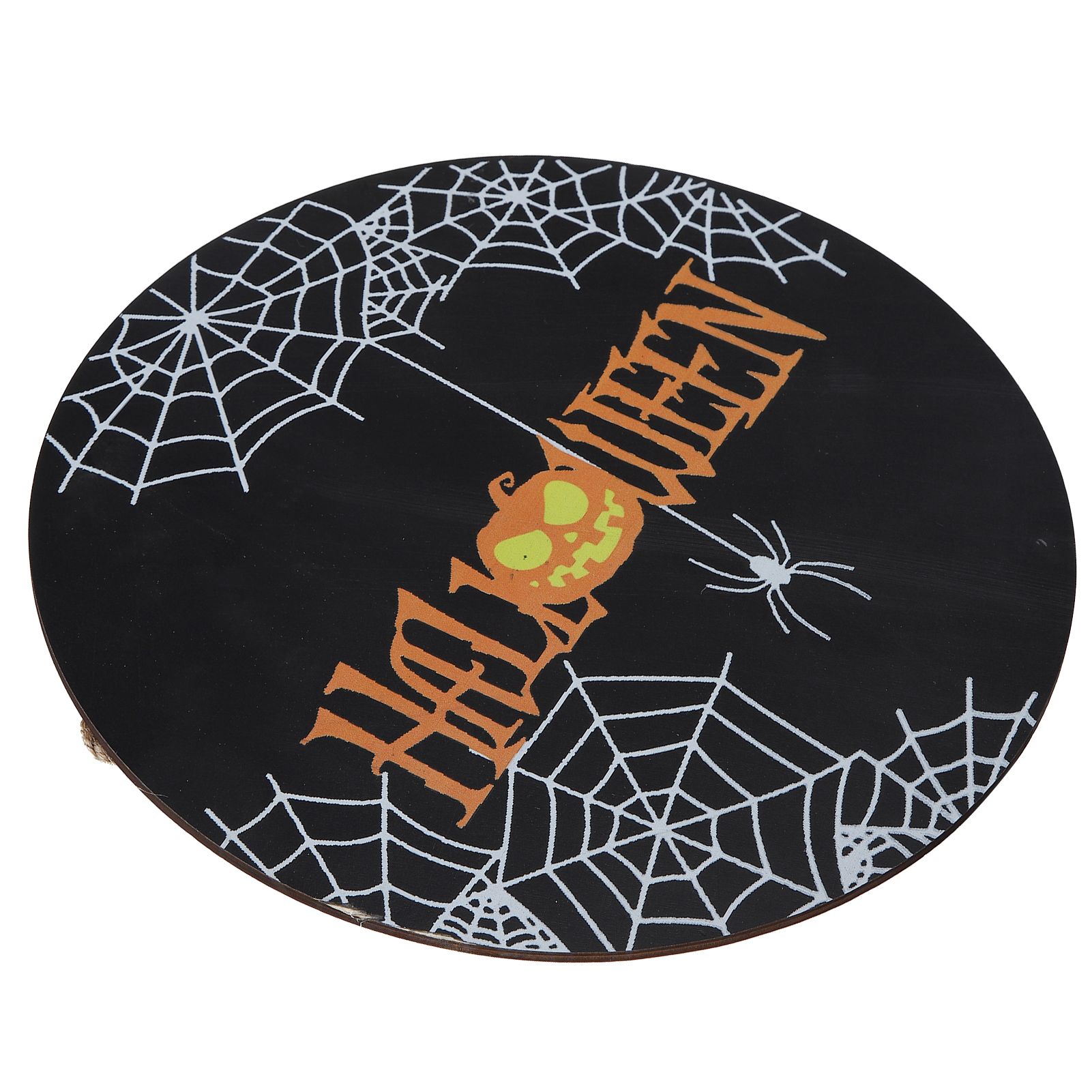 Spider Web Pattern Welcome Sign Wooden Hanging Door Hanger for Halloween view 6