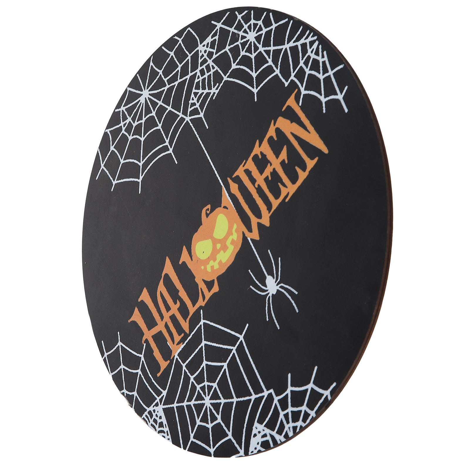 Spider Web Pattern Welcome Sign Wooden Hanging Door Hanger for Halloween view 8