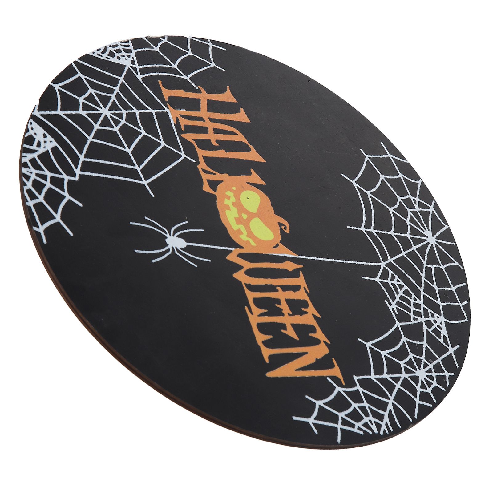 Spider Web Pattern Welcome Sign Wooden Hanging Door Hanger for Halloween view 9