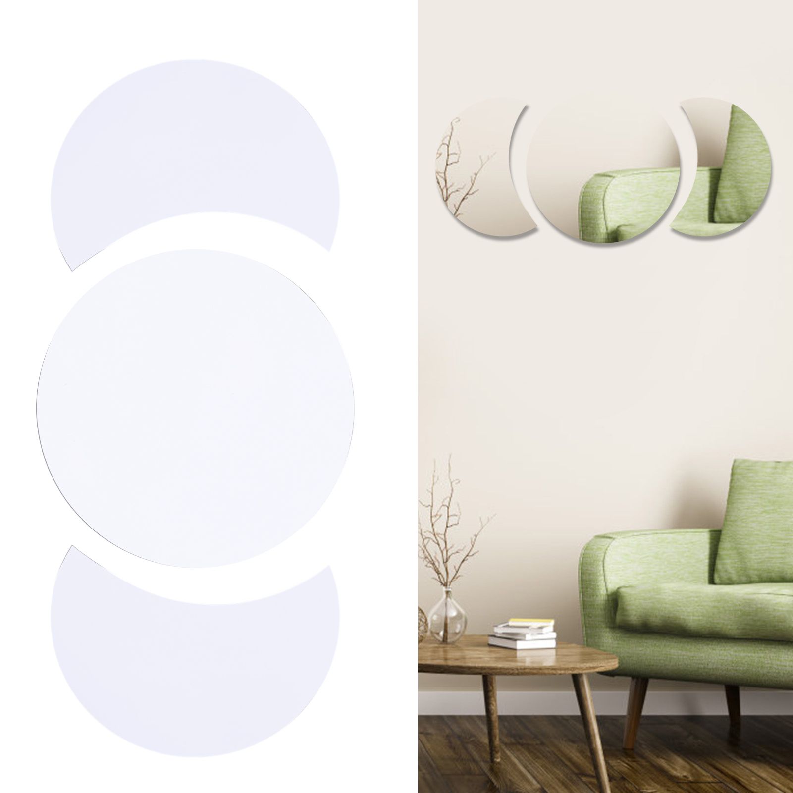 Acrylic Mirror Wall Sticker Sun Half Moon Shape Decorative Background Decal view 12