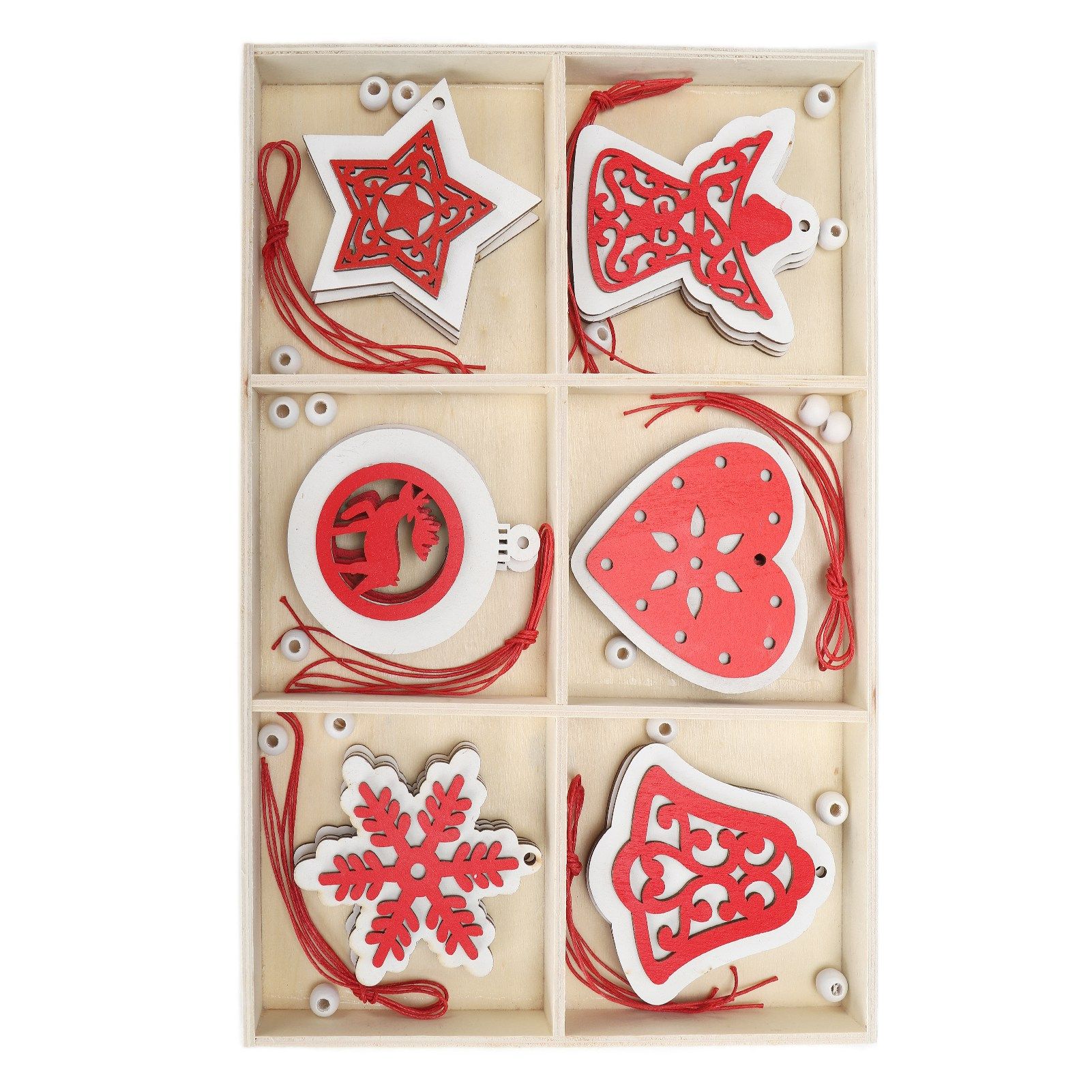 Wooden Hanging Ornaments DIY Christmas Tree Decorative Pendants Decoration view 6